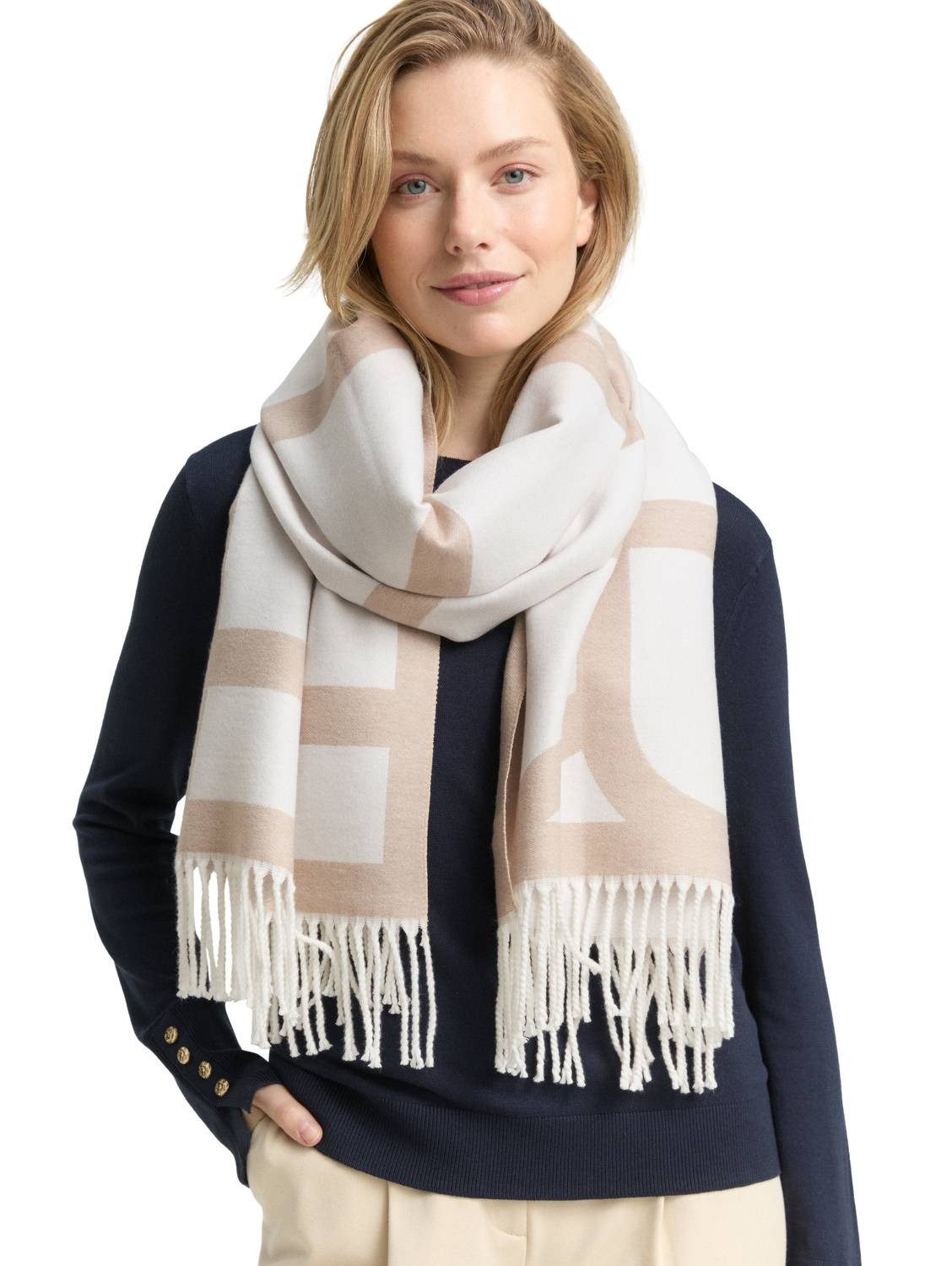 TOM TAILOR Modeschal Logo Luxe, Auffälliger günstig online kaufen