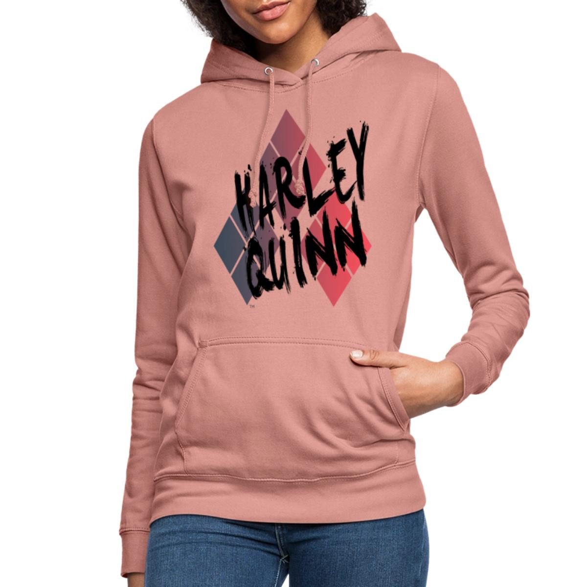 Spreadshirt Hoodie Harley Quinn Rautenmuster Damen Hoodie (1-tlg)