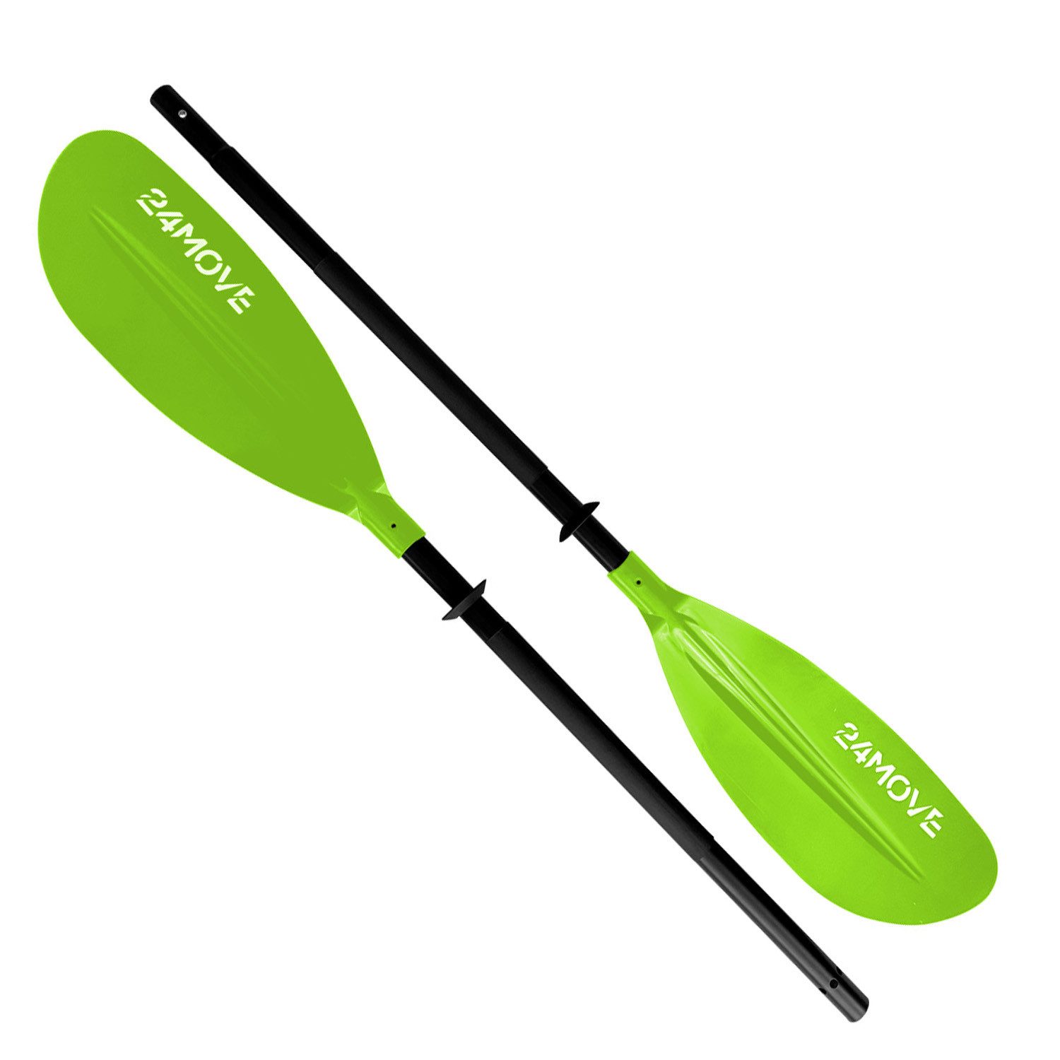 24Move Doppelpaddel, Stand Up Paddle Aluminium SUP-Paddel, (Winkelverstellung, universell einstellbar, verstellbar, 2-teilig, SUP-Paddel), für Paddelboards, Kajakboot und Ruderboot