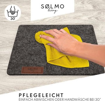 sølmo Getränkeuntersetzer sølmo Filz-Untersetzer Quadratisch 4er Set Größe 20 cm/10 cm