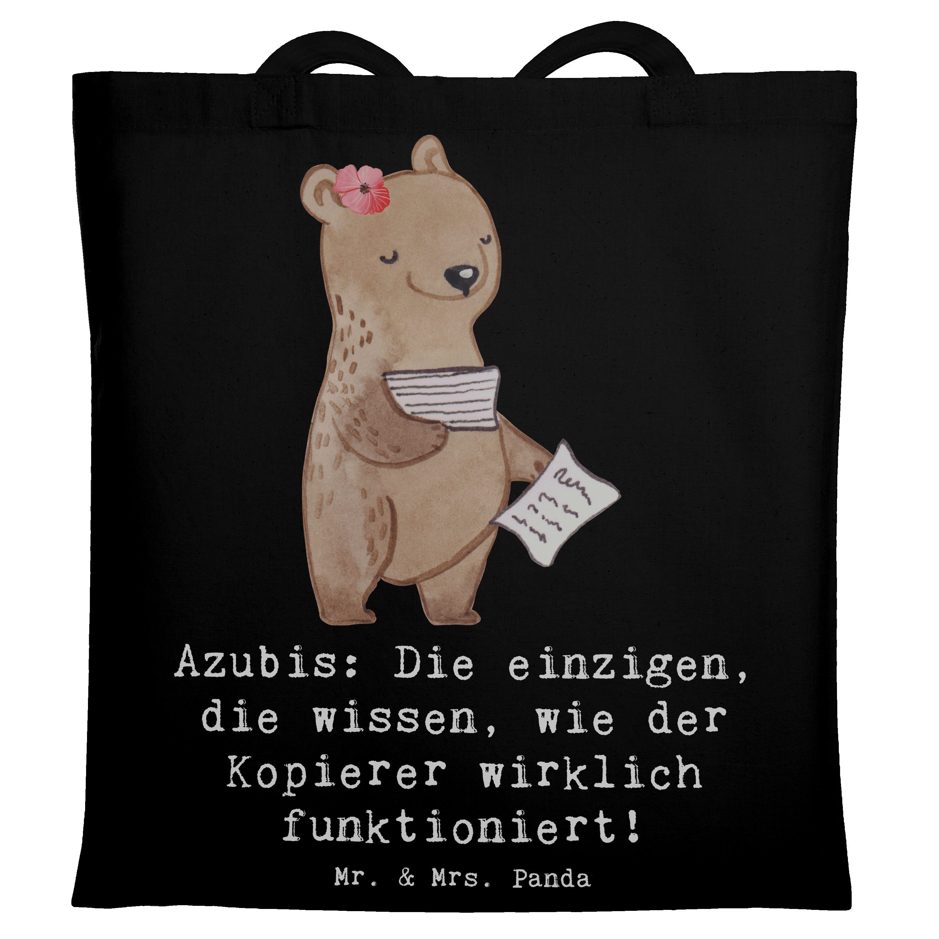 Tragetasche Auszubildende Kopierer - Schwarz - Geschenk, Büroalltag, Berufskarrie