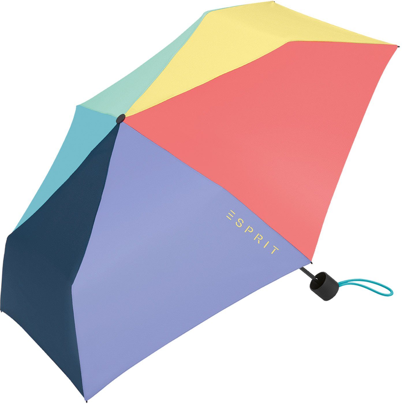 Esprit Taschenregenschirm Mini Regenschirm in FJ den sehr Trendfarben neuen Slimline 2023, leicht, bunt Damen