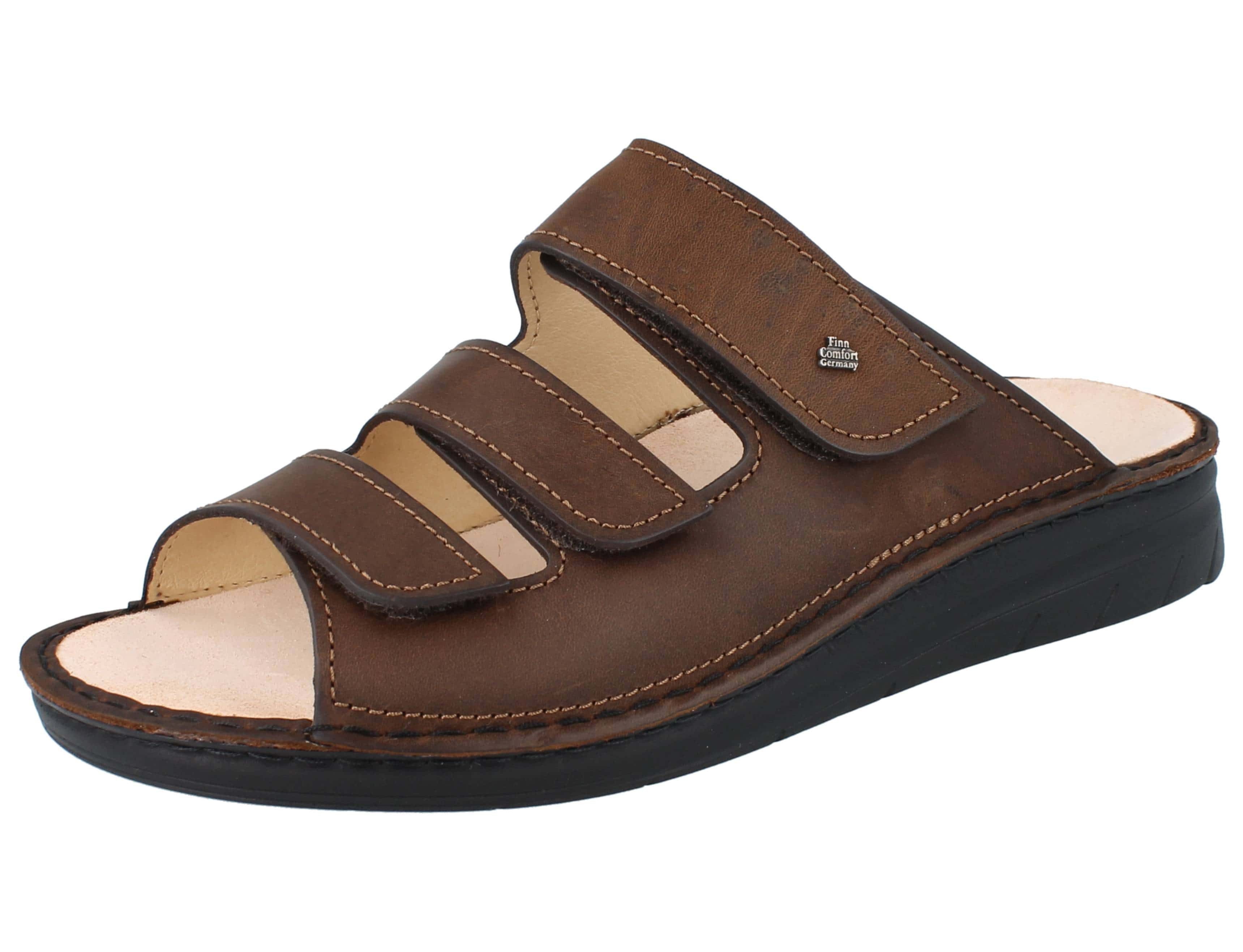 FINN COMFORT Mataro Herren Pantolette braun Nubukleder - Größe: 47 Hausschuh