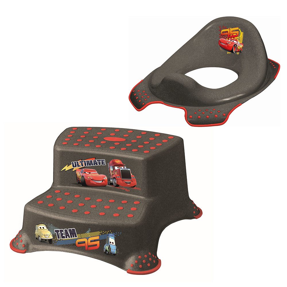 KiNDERWELT Tritthocker 2er Set Disney Cars metallic WC Aufsatz + Hocker (2e günstig online kaufen
