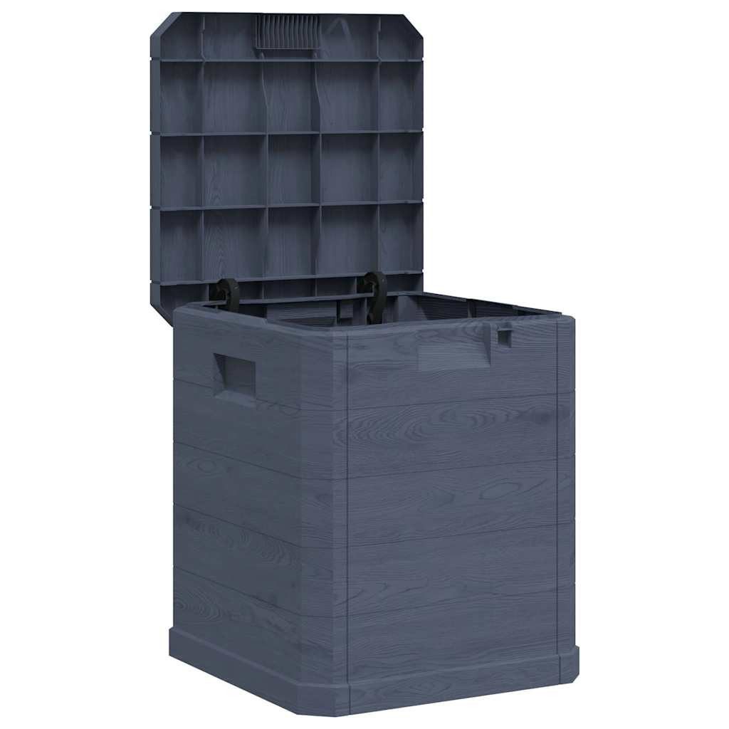 vidaXL Gartenbox Garten-Aufbewahrungsbox 90 L Anthrazit