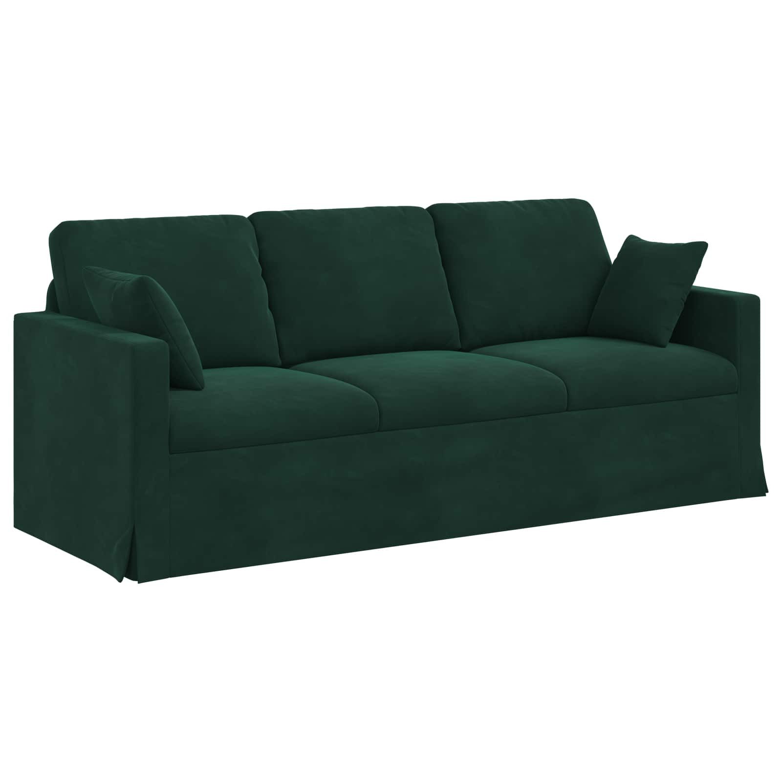 vidaXL Sofa Sofa Dunkelgrün 198 x 78 x 80 cm Samt, 1 Teile