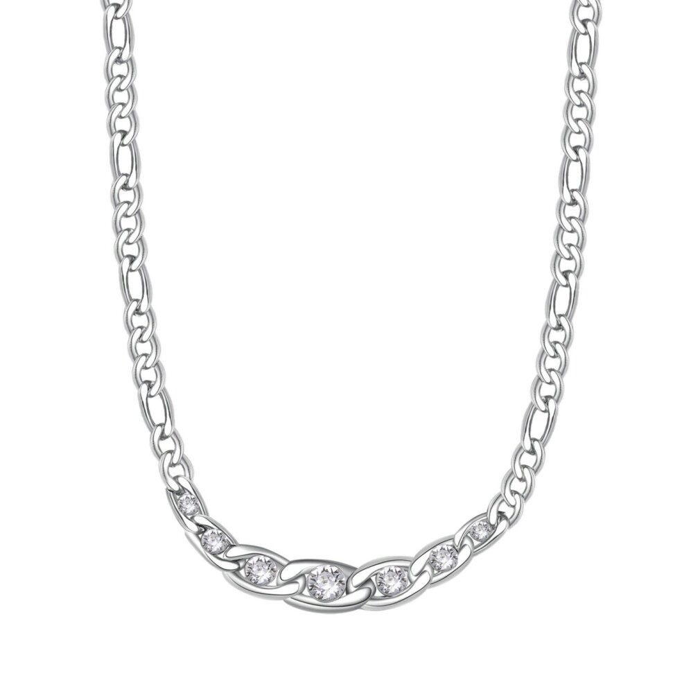 Brosway Kette mit Einhänger Timeless steel necklace with Symphonia BYM97 crystals