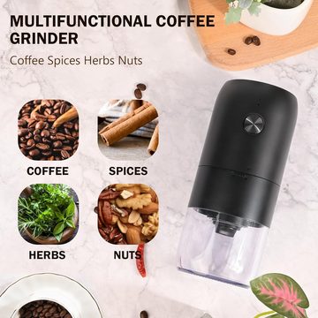 Gontence Kaffeemühle Kaffeemühle, USB Wiederaufladbare Elektrische, Elektrische Kaffemühle mit Keramik Einstellbarer Grobheit