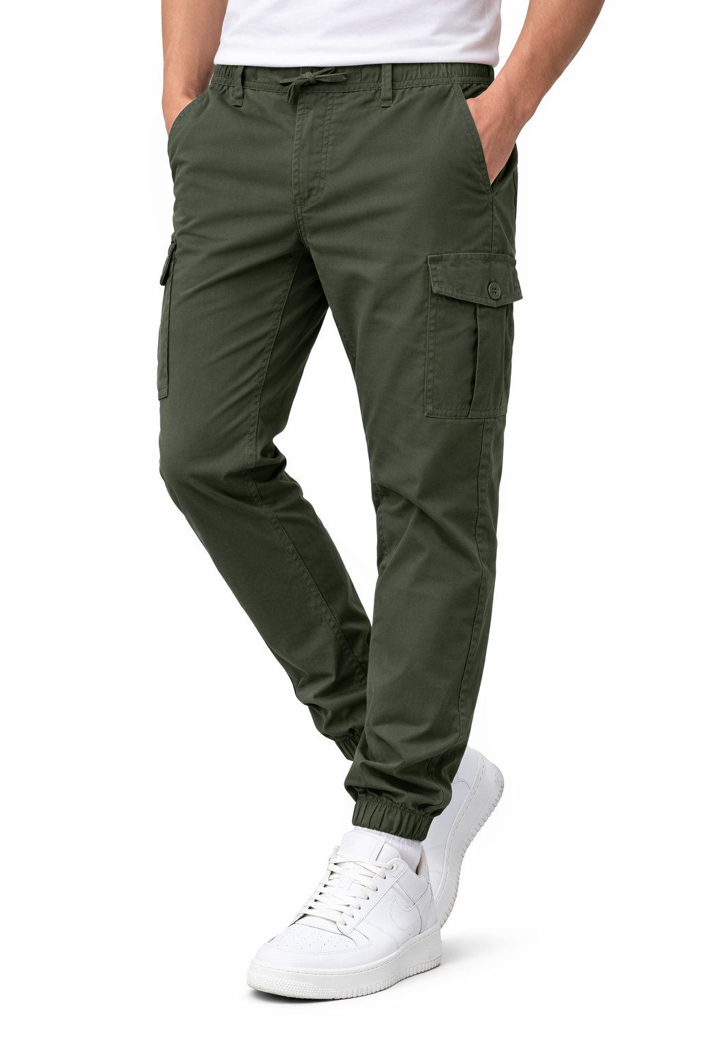 Smith & Solo Cargohose Herren, Hose Lang Chino mit Kordelzug