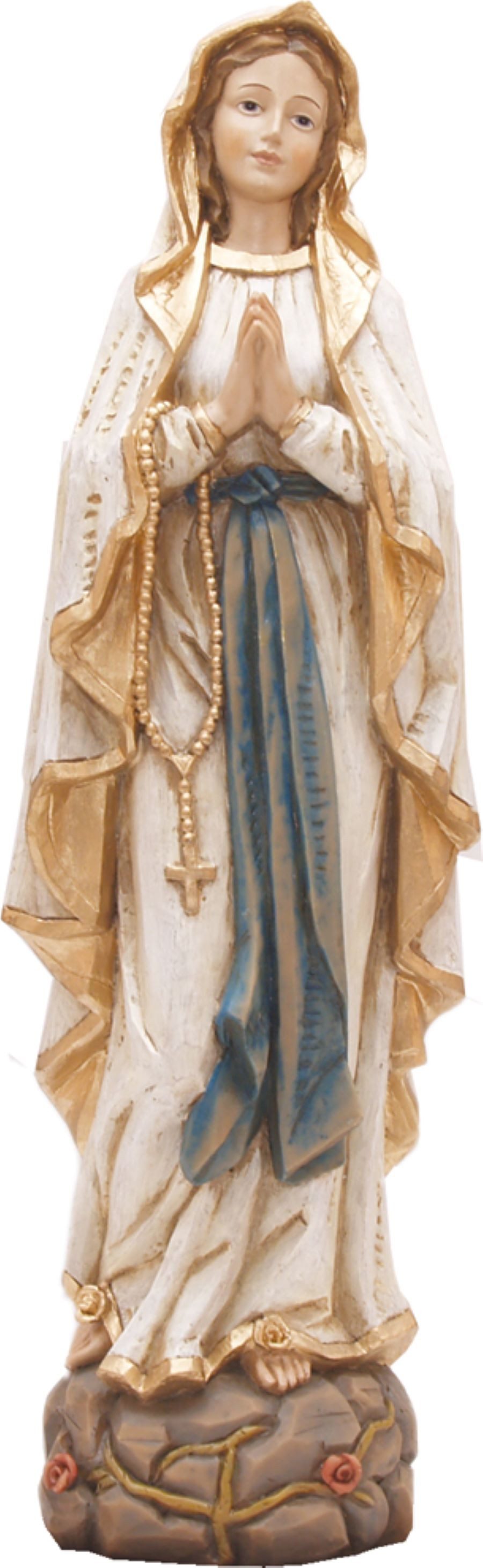 FADEDA Krippenfigur FADEDA Madonna Lourdes in Holzoptik, Höhe in cm: 19,2