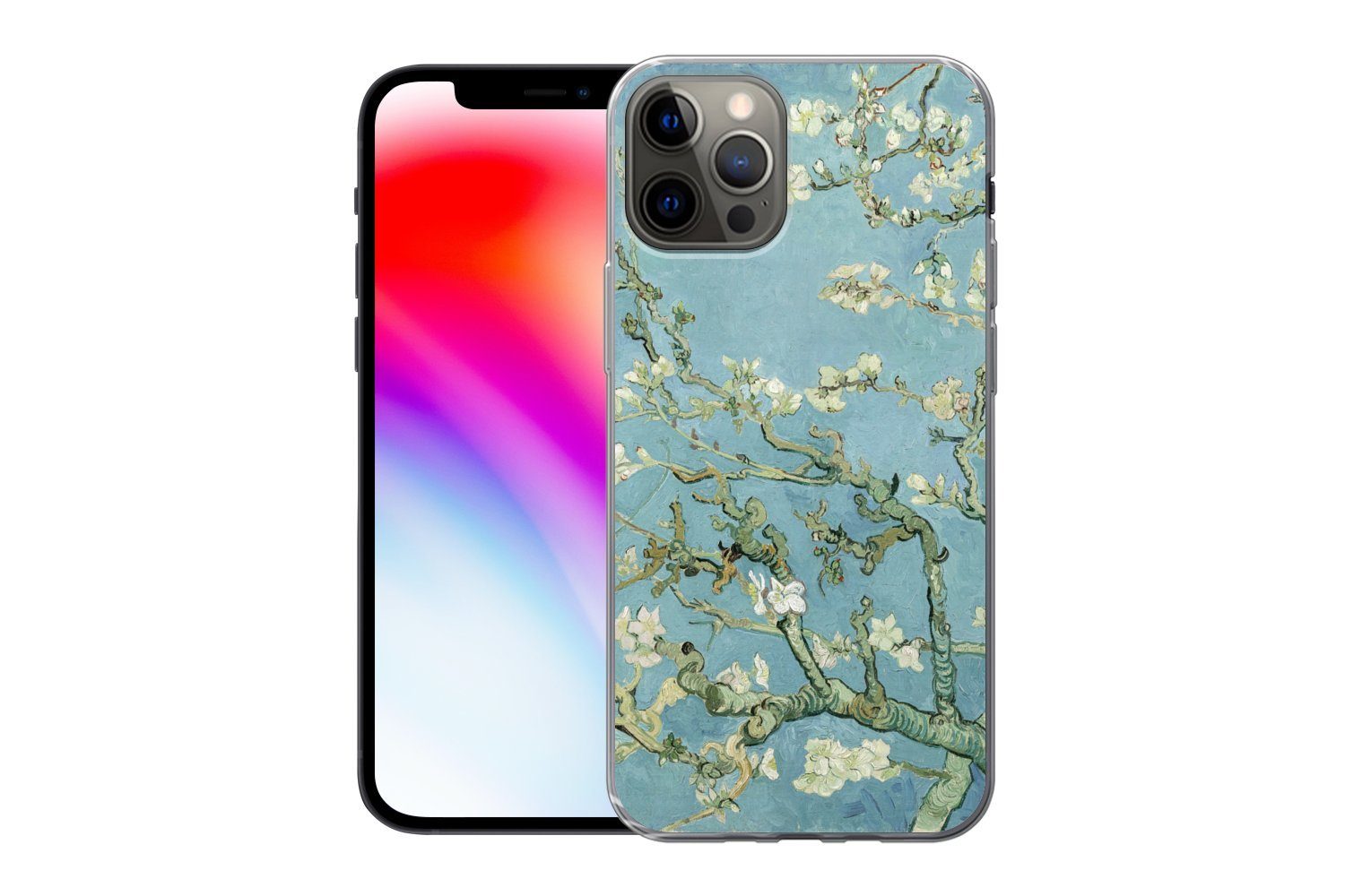 MuchoWow Handyhülle für Apple iPhone 13 Pro Mandelblüte - Van Gogh - Kunst, Smartphone-Bumper, Print, Handy Schutzhülle Dünn