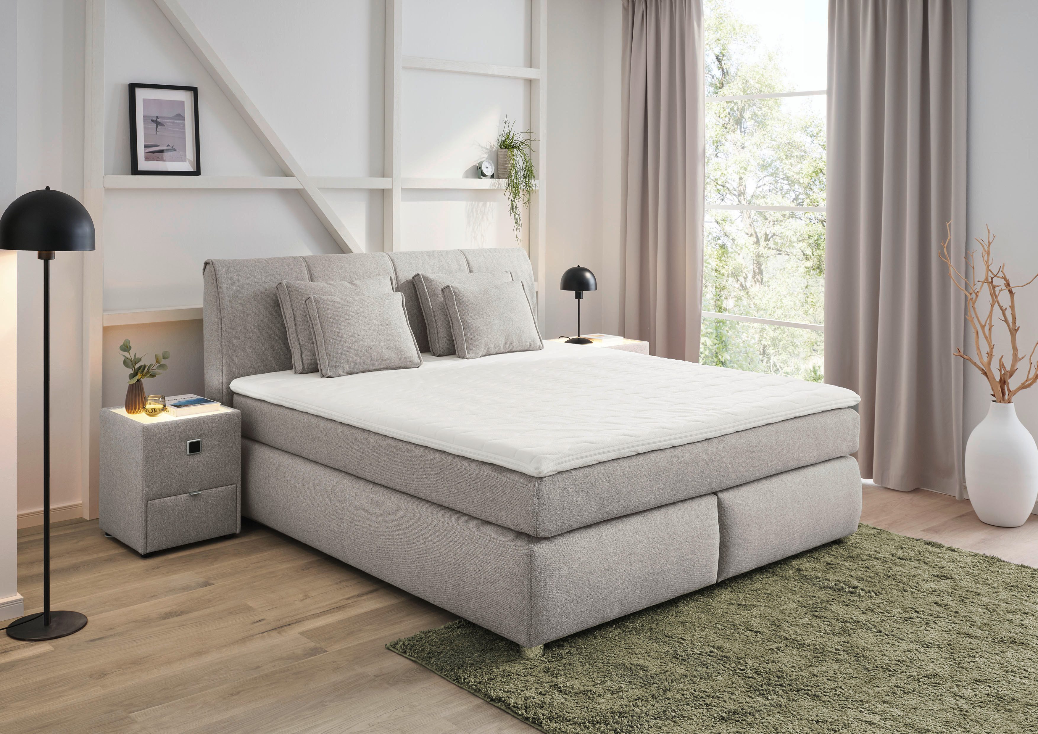Jockenhöfer Gruppe Boxspringbett "Carla", OTTOs Choice! Хіти продажу, wahlweise mit oder ohne Bettkasten, inkl. 4 Kissen, erhältlich in den Breiten 160 & 180cm