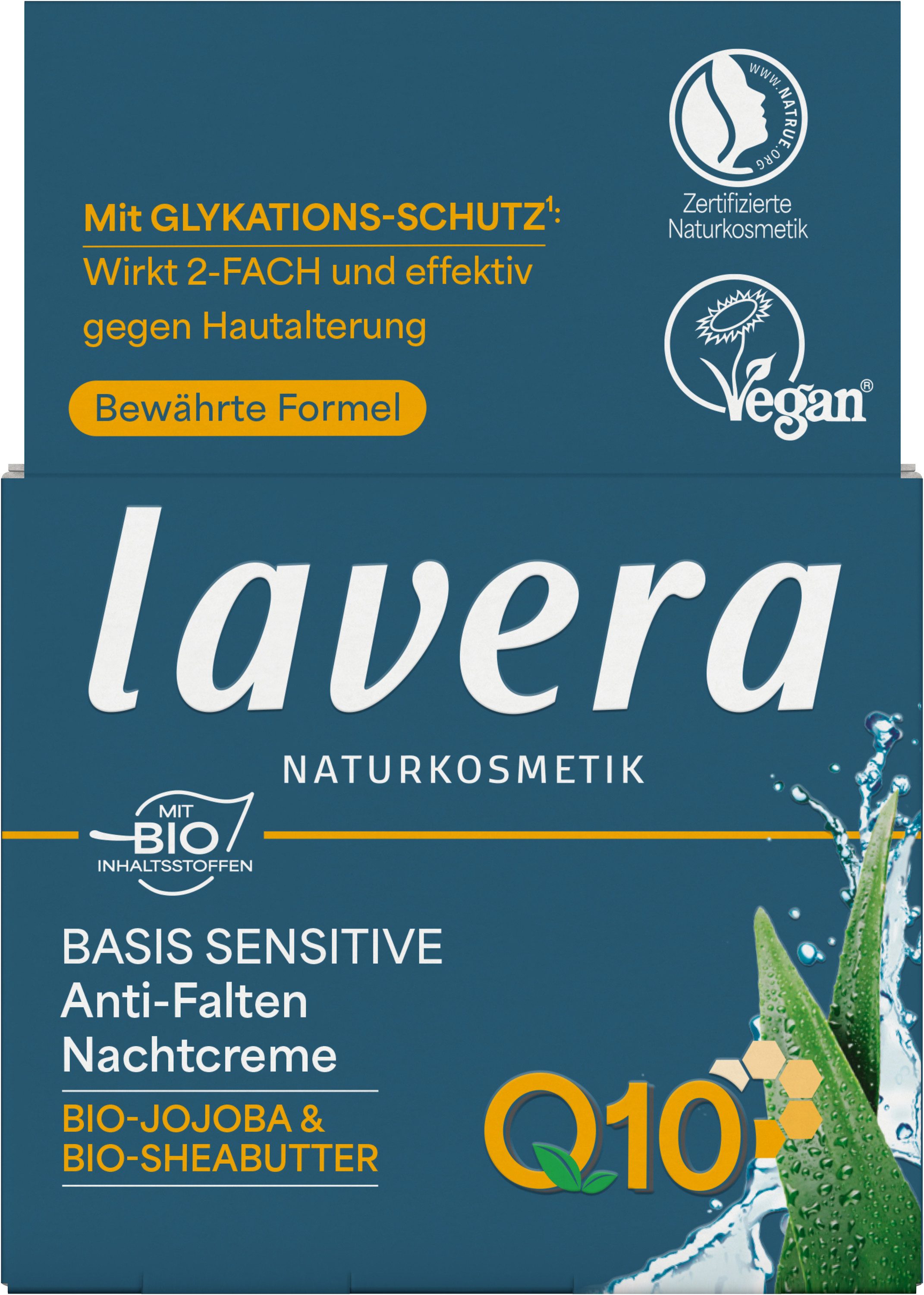 lavera Nachtcreme basis sensitive Anti-Falten Nachtcreme Q10