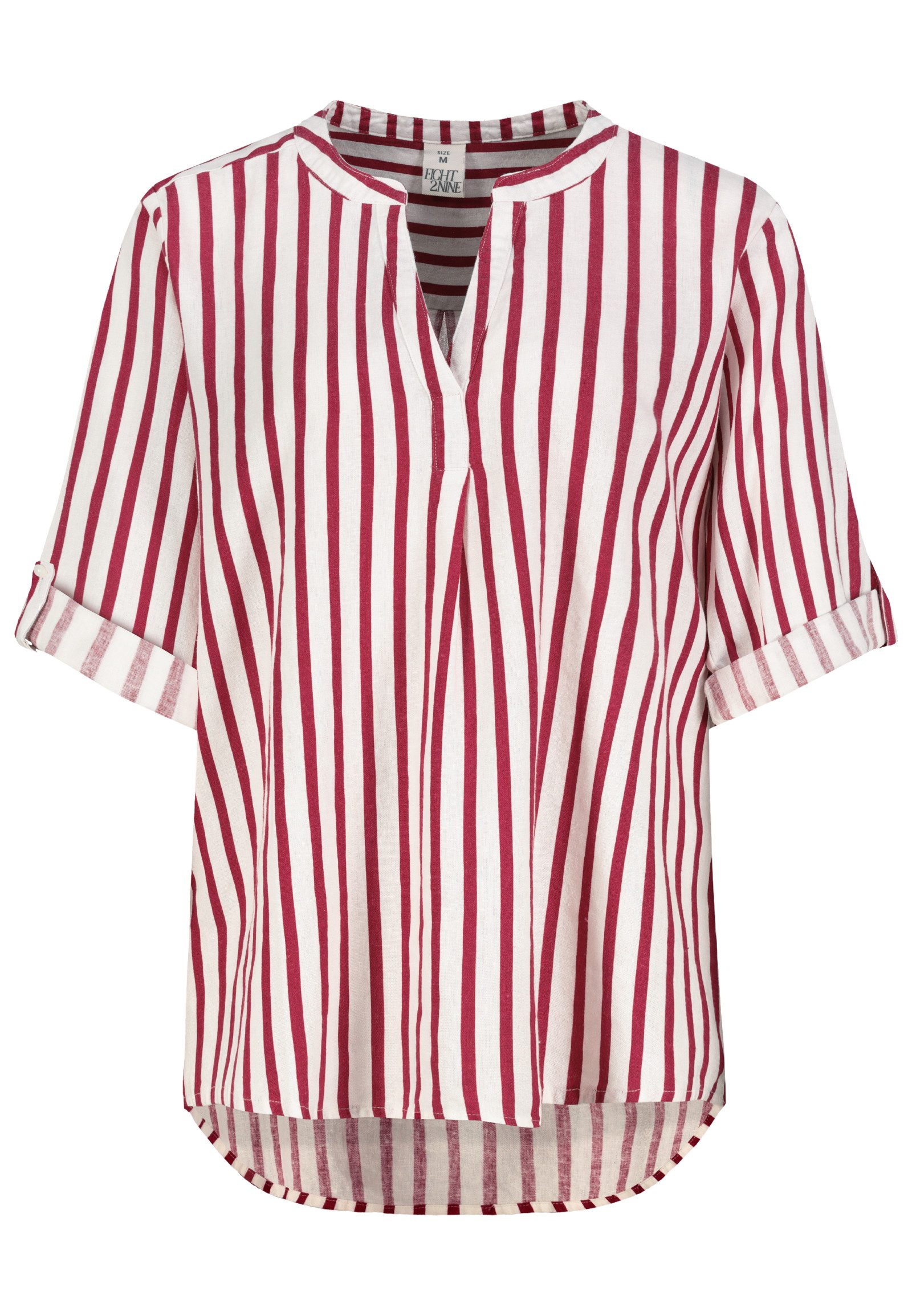 Eight2Nine Hemdbluse Eight2nine Damen Leinen Bluse atmungsaktiv Kurzarmbluse Sommer Urlaub