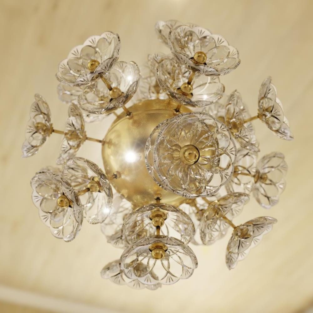 Xlmoebel Kronleuchter Kristall Leuchter Deckenlampe Elite Bohemia Blüte Neu, Hergestellt in Europa