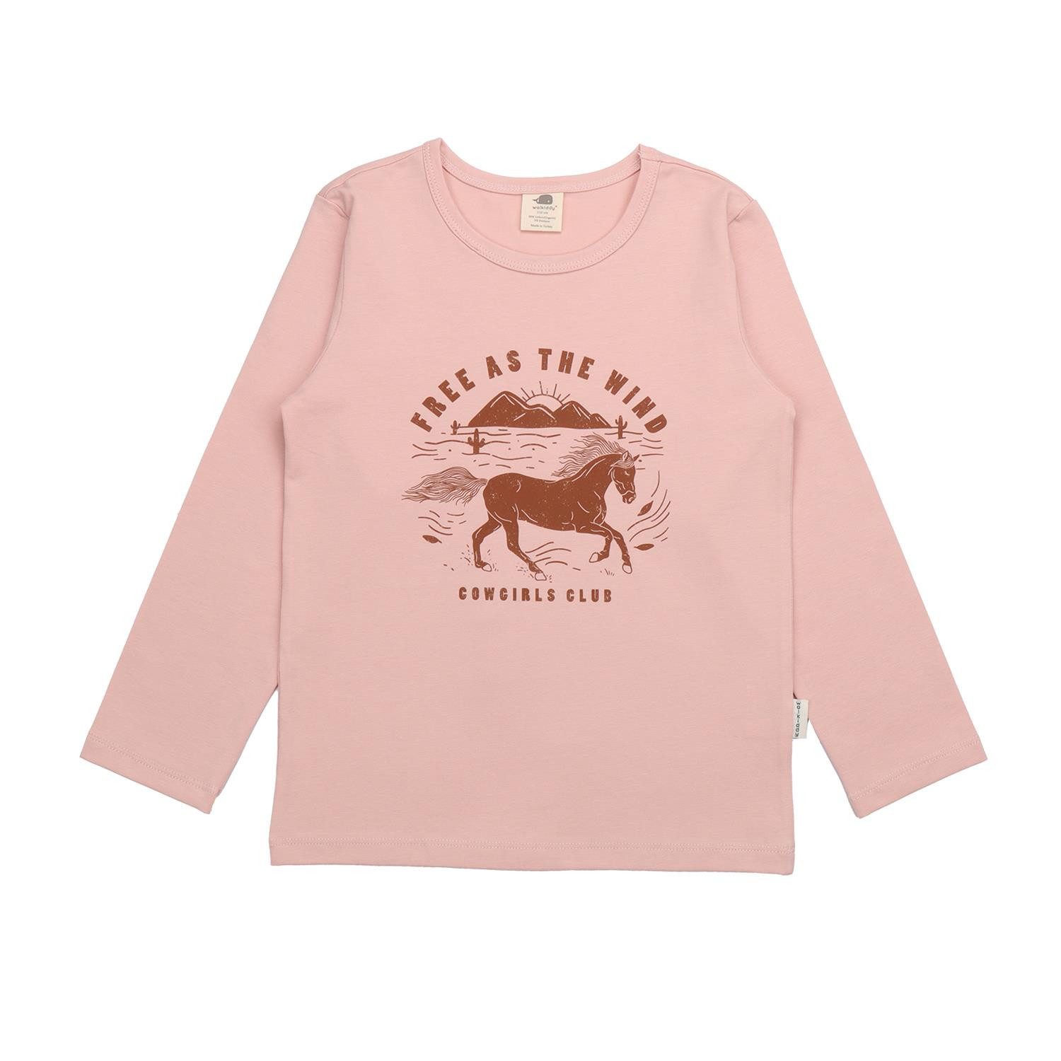 Langarmshirt Walkiddy mit Pferdenmotiv aus Bio Baumwolle