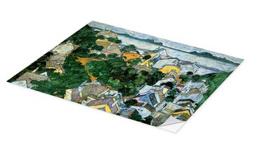 Posterlounge Wandfolie Egon Schiele, Sommerlandschaft, Wohnzimmer Malerei