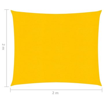 furnicato Sonnenschirm Sonnensegel 160 g/m² Gelb 2x2 m HDPE
