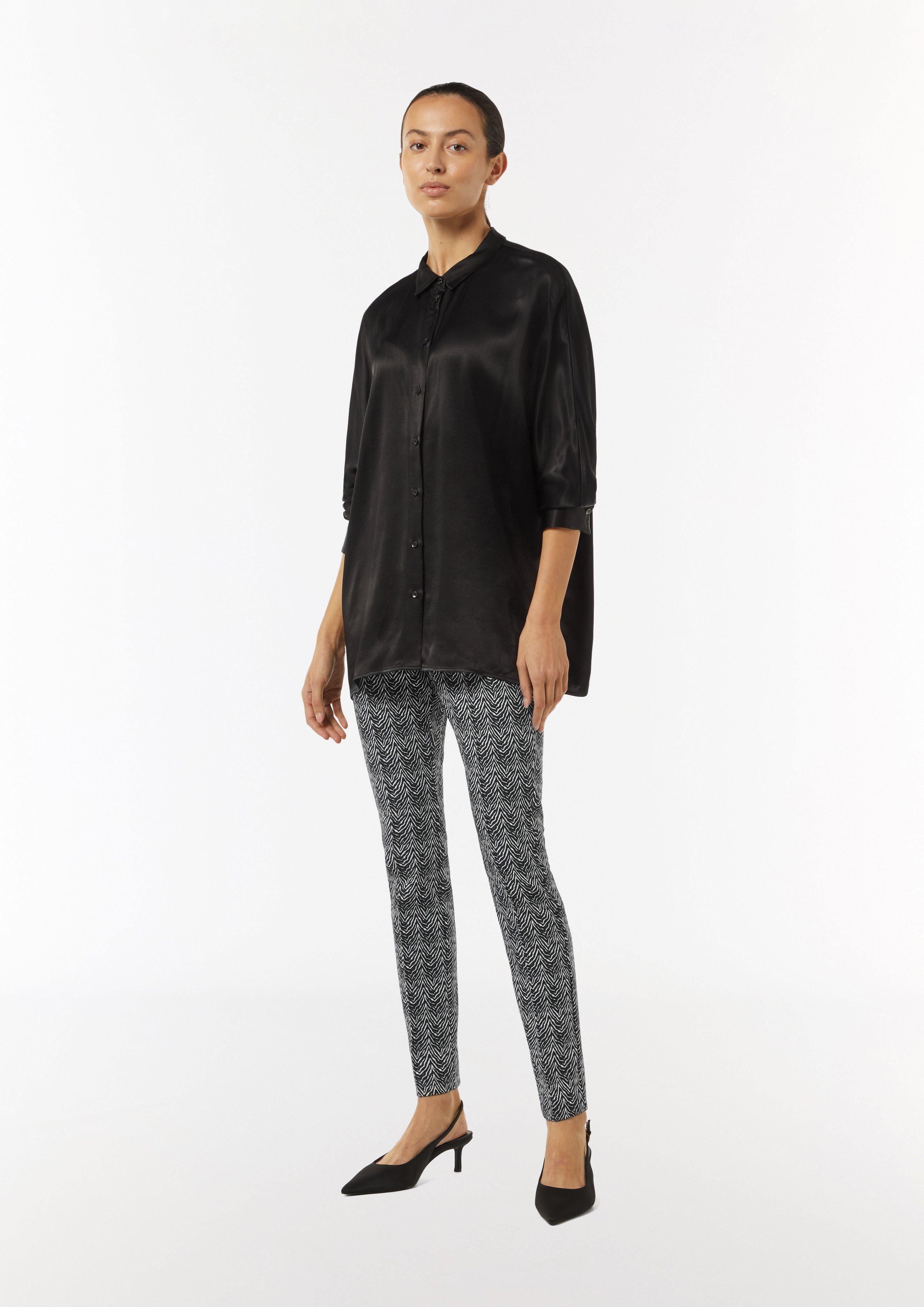 Stoffhose Schmale Hose aus Jacquard
