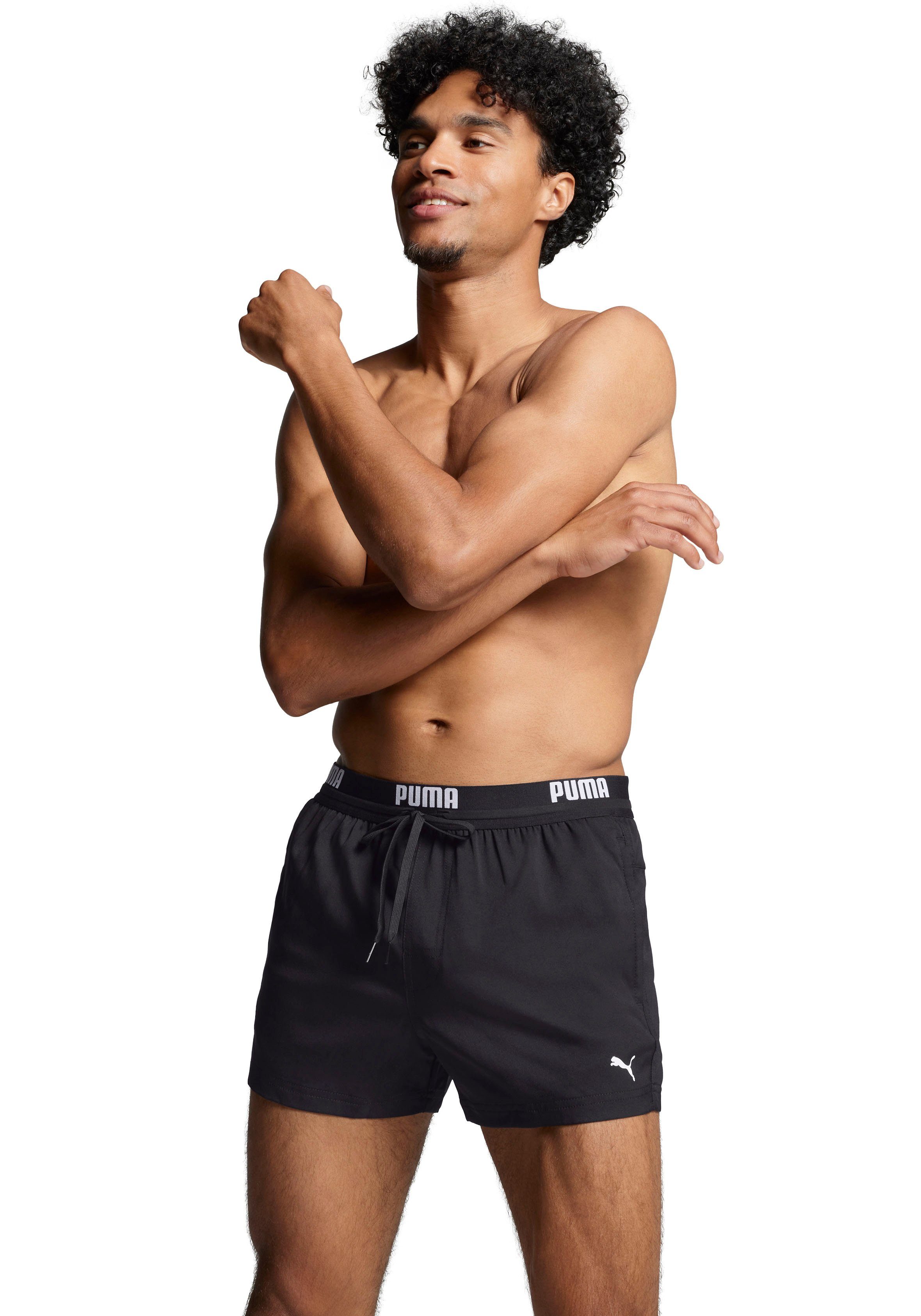 PUMA Badeshorts mit elastischem Logobund