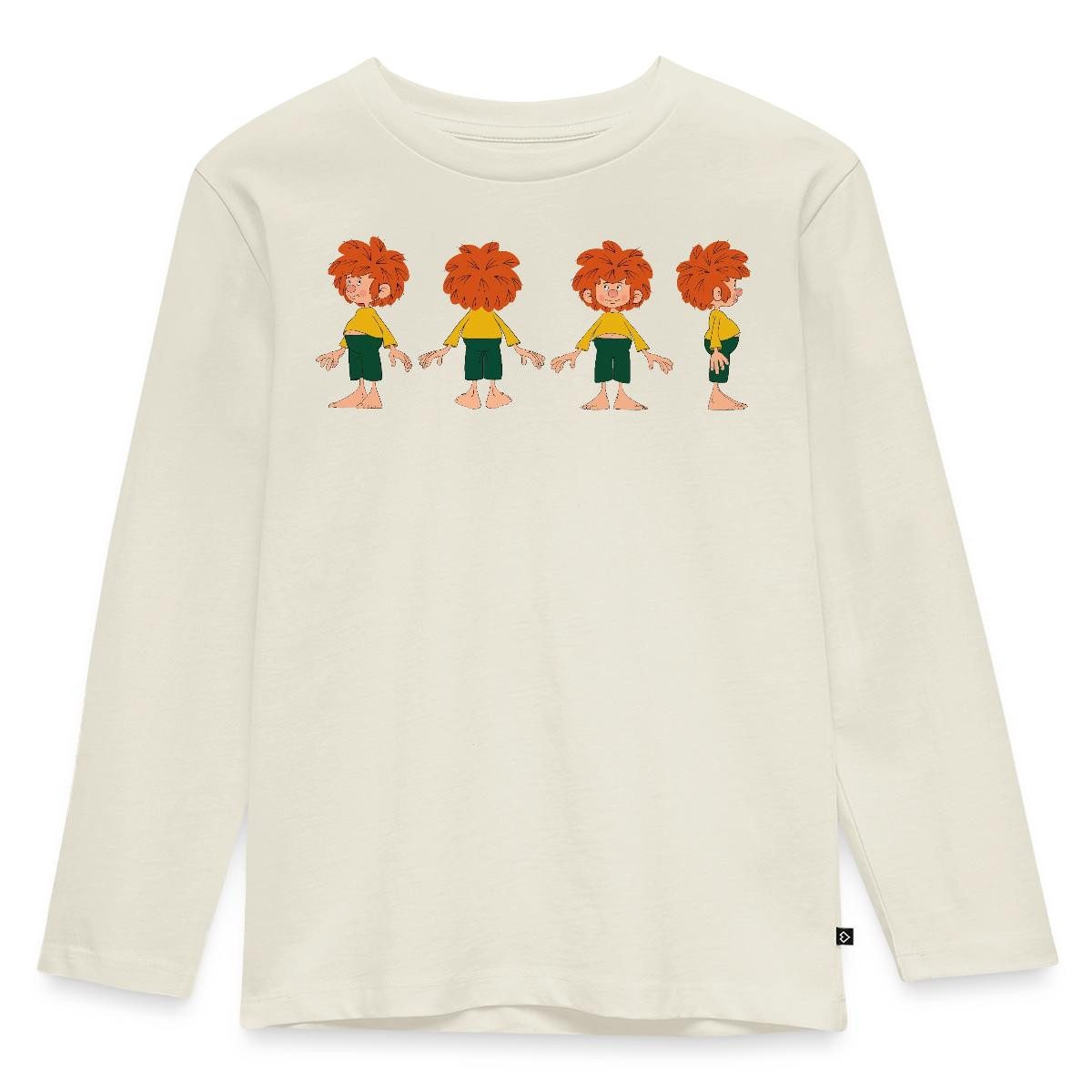 Spreadshirt T-Shirt Pumuckl Aus Verschiedenen Blickwinkeln Kinder Premium Langarmshirt (1-tlg)