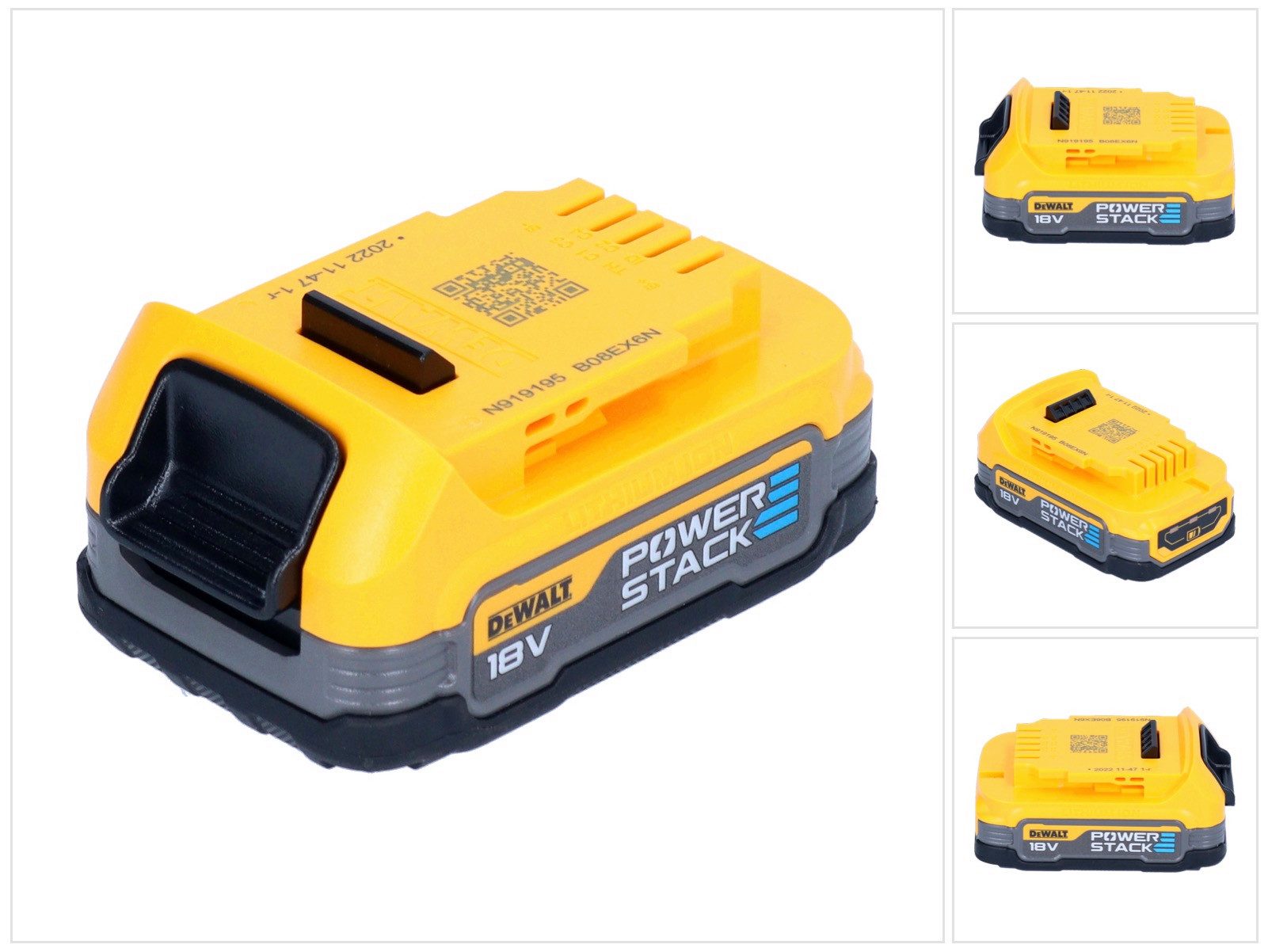 DeWalt DCBP 034 Powerstack Akku 18 V 1,7 Ah / 1700 mAh XR Li-Ion - mit Lades Akkupacks