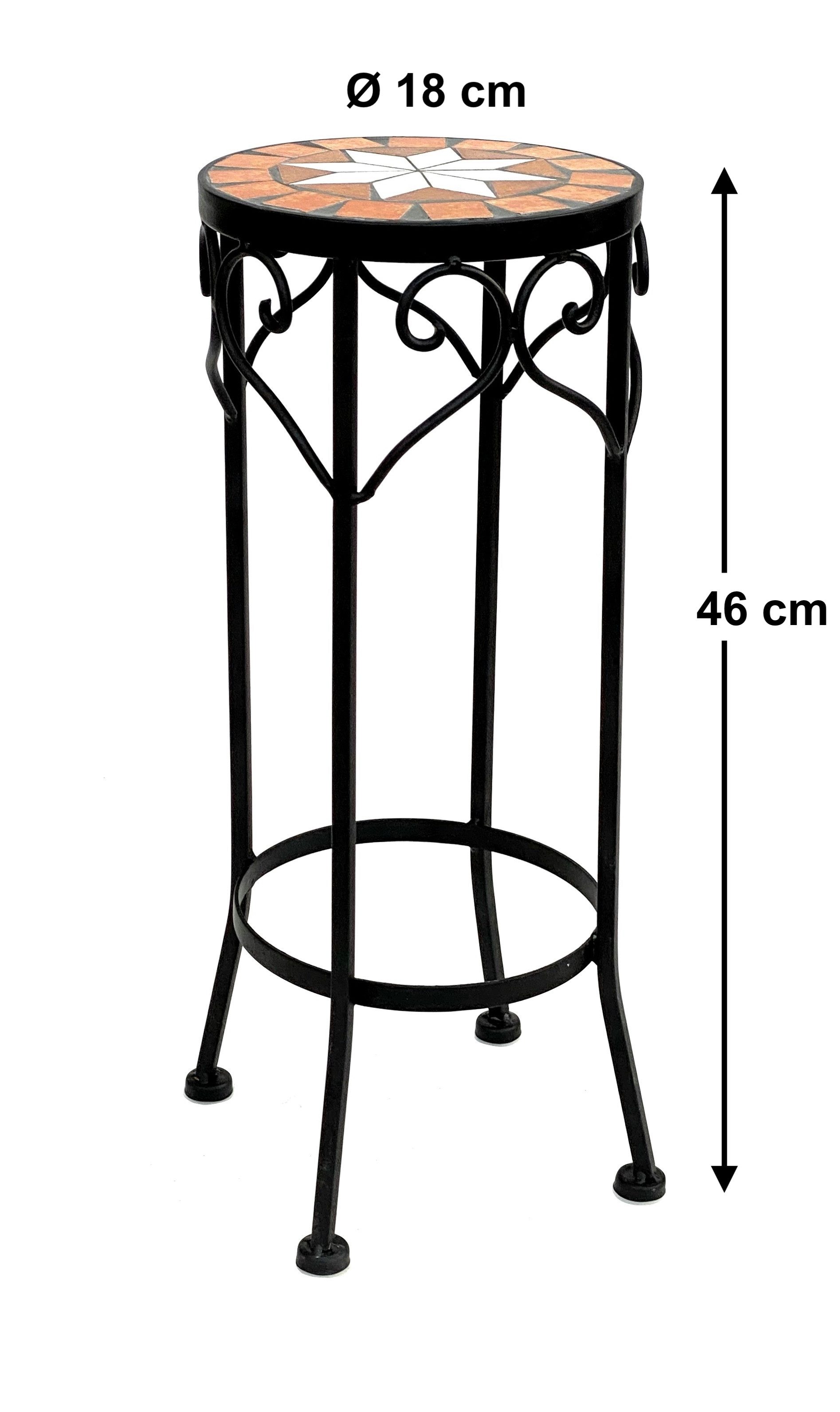 DanDiBo Blumenhocker Mosaik Rund Blumenständer 12011 Beistelltisch Pflanzen günstig online kaufen
