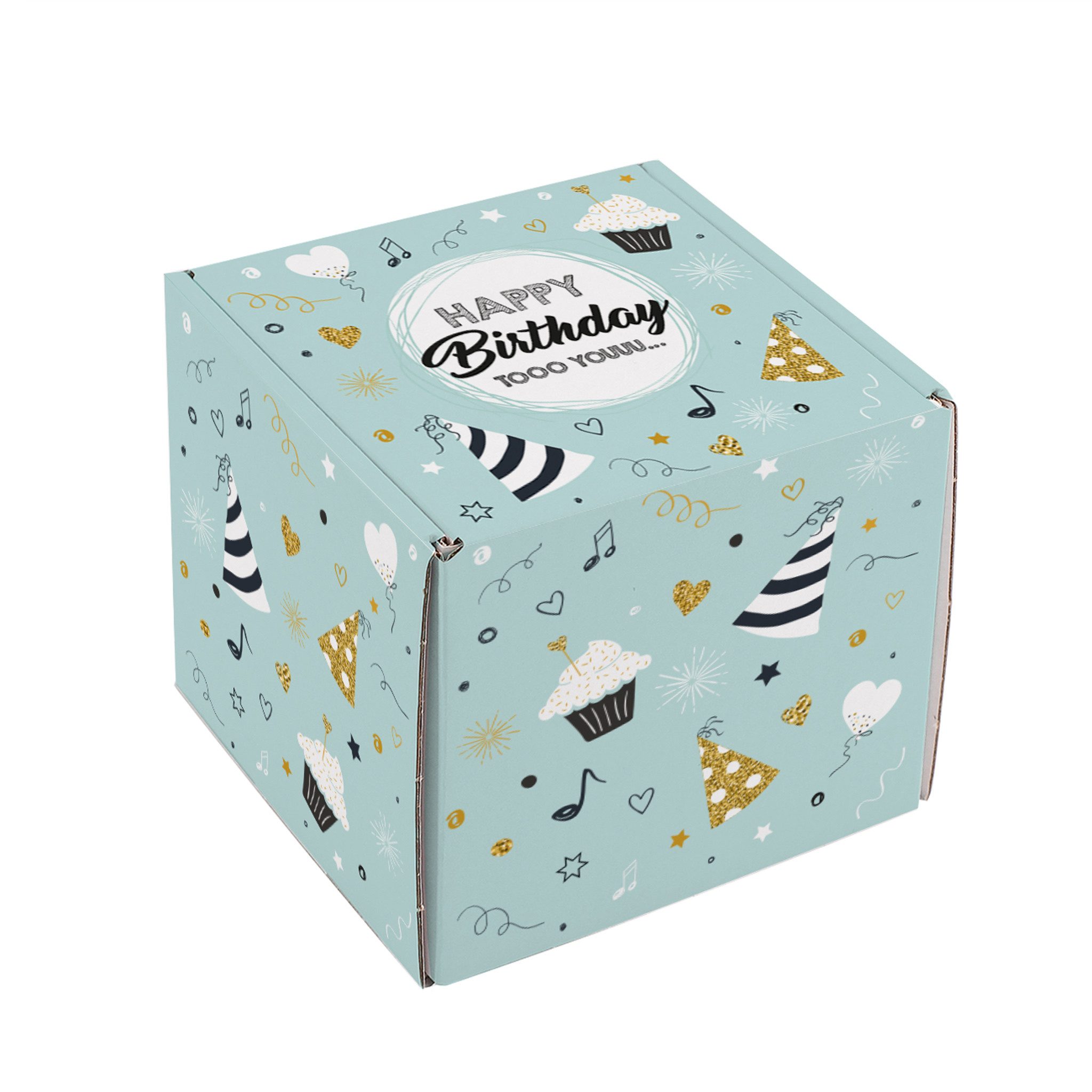 Herz & Heim Geschenkbox zum Geburtstag - Geschenkverpackung aus stabiler Pappe, verschiedene Größen