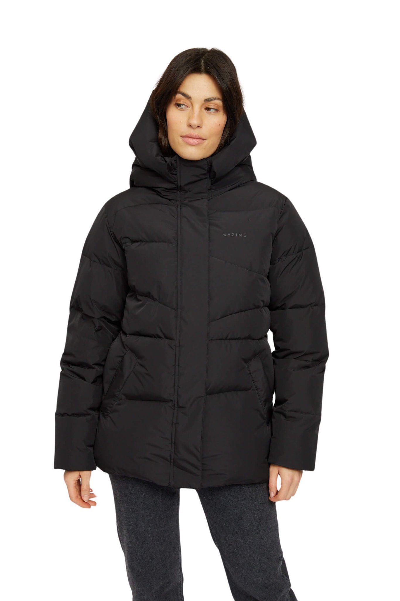 Damen Winterjacke COAT WANDA Winterjacke Schwarz MAZINE Vegane black