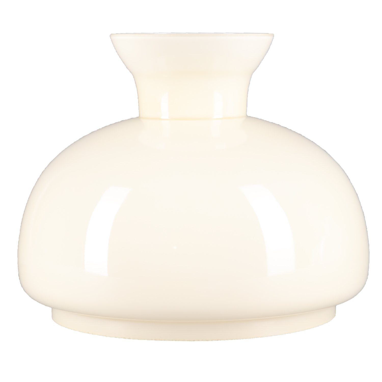 Home4Living Lampenschirm Petroleumglas Lampenglas Glasschirm Ø150mm weiß beige, Dekorativ