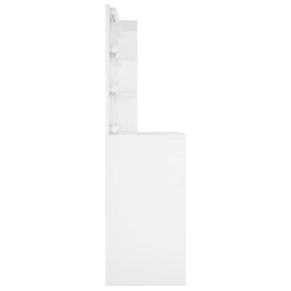 LED Hochglanz-Weiß 60x40x140 Schminktisch furnicato cm (1-St) mit