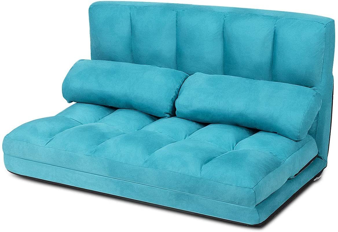 COSTWAY Schlafsofa »Sofabett Lazy Sofa Bodensofa«, mit 2 Kissen, mit 6  stufig Verstellbarer Rücklehne, klappbar online kaufen | OTTO