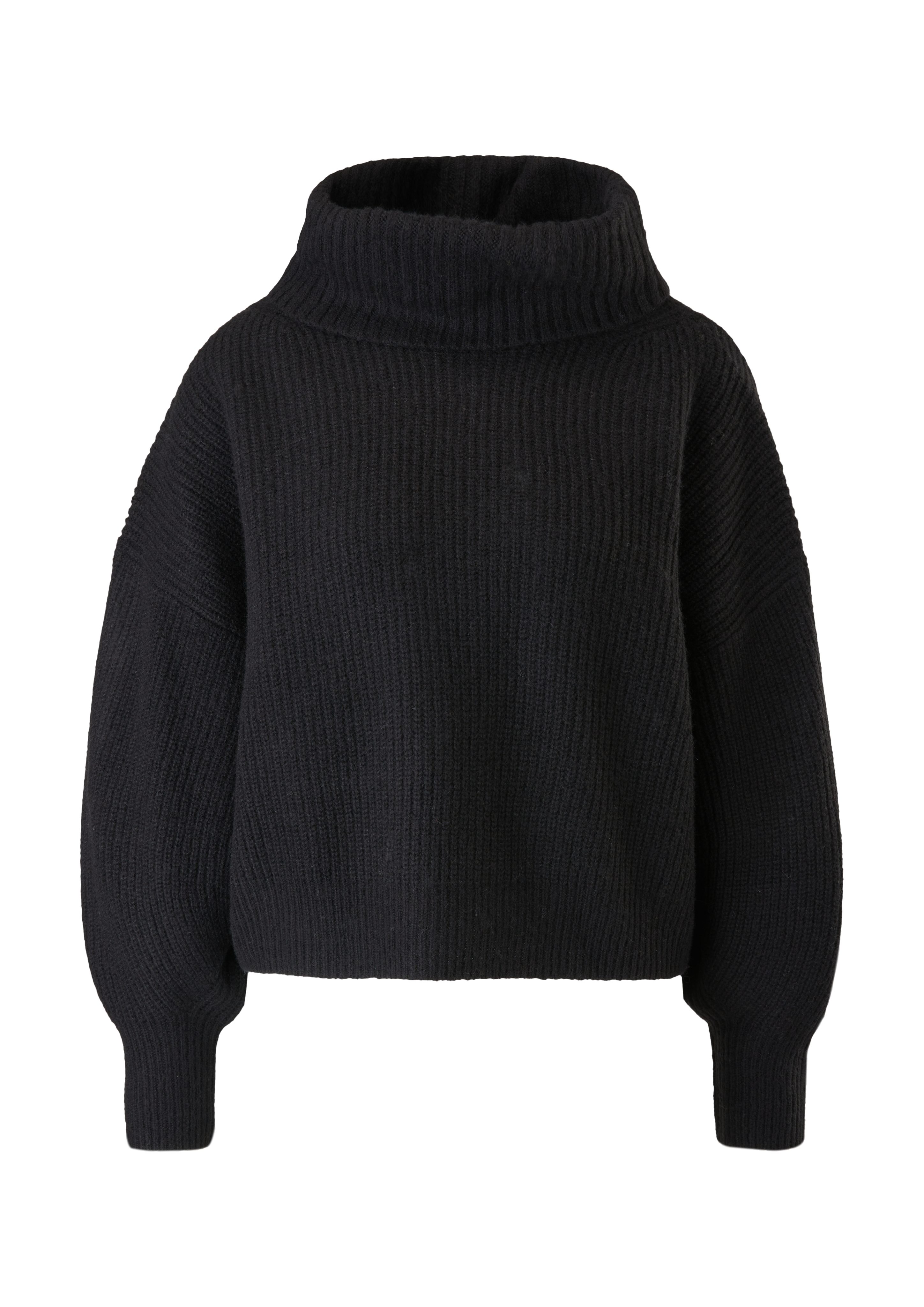 Pullover schwarz aus Strickpullover Wollmix s.Oliver