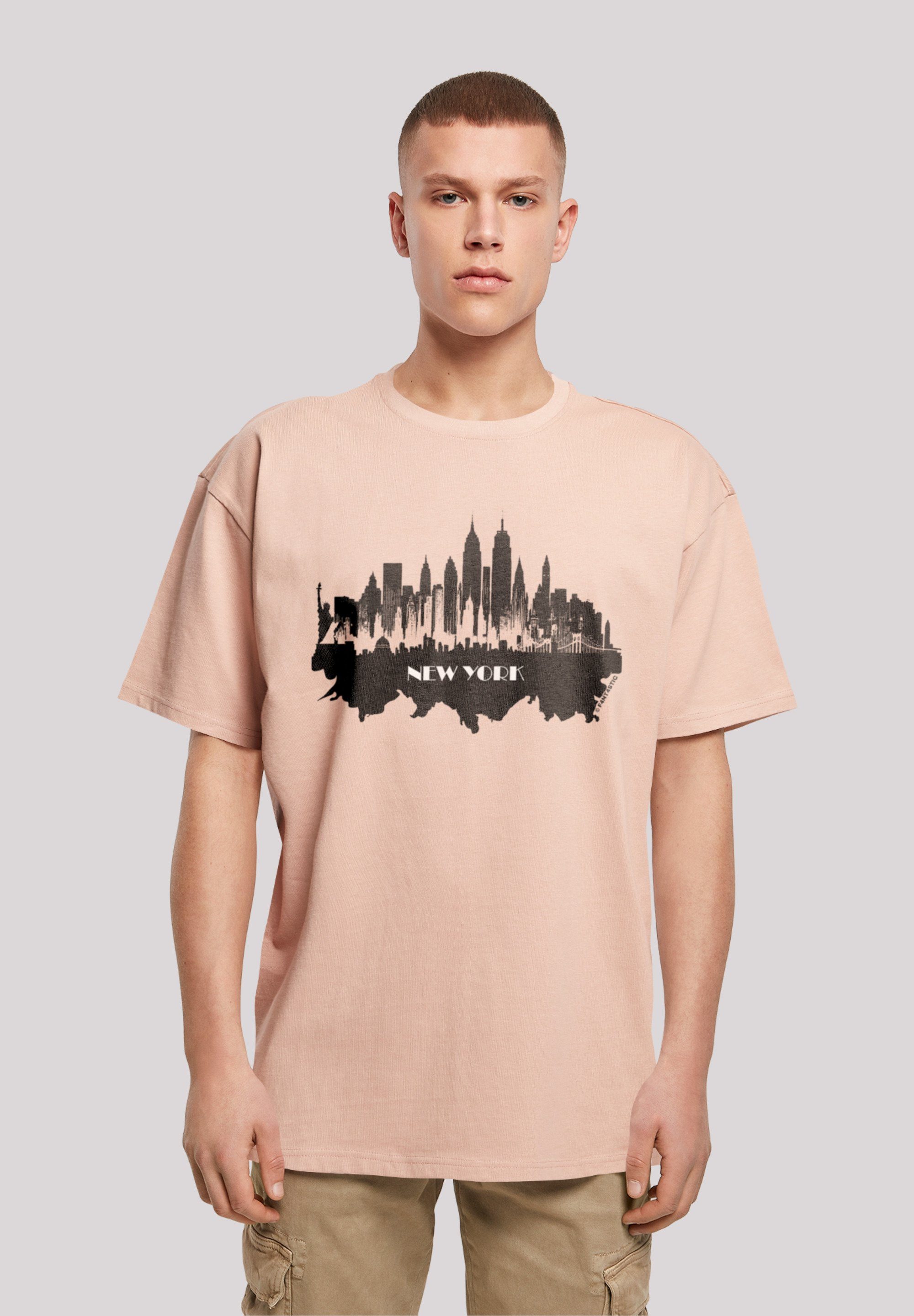 F4NT4STIC T-Shirt Cities skyline New Print Collection - York amber