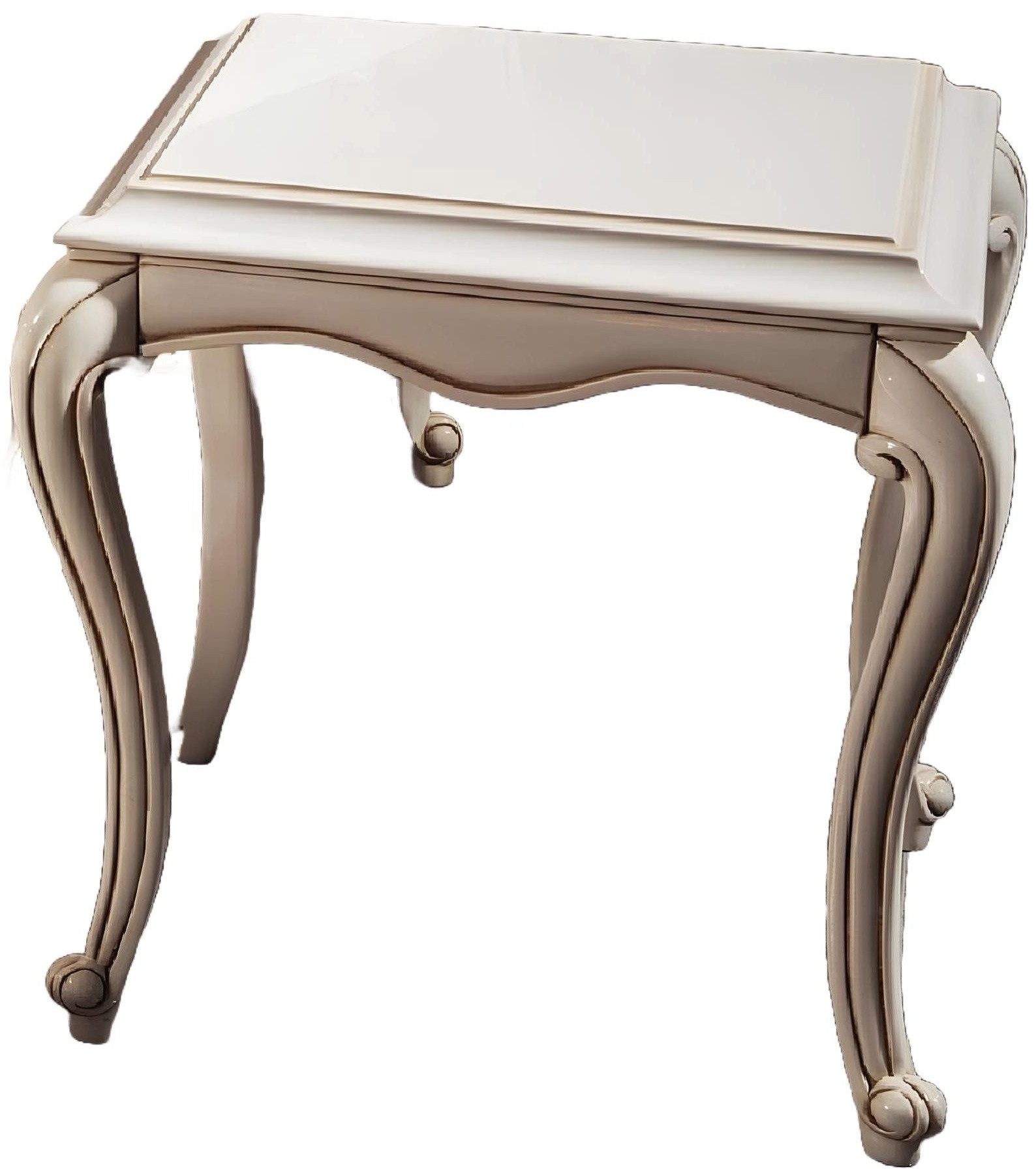 Xlmoebel Beistelltisch Eleganter Holz-Zeitungstisch im barocken Stil für Ihr Wohnzimmer (Beistelltisch, 1-St., Beistelltisch), Hergestellt in Europa