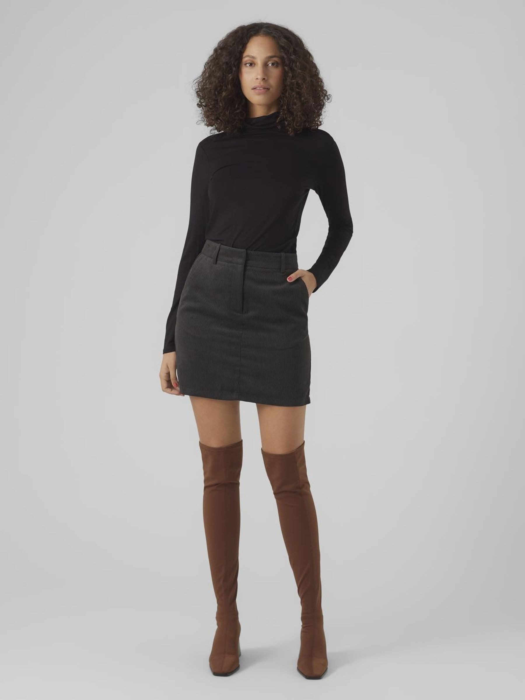 Vero Moda Langarmshirt VMALBERTE LS ROLLNECK TOP JRS NOOS Viskosemischung