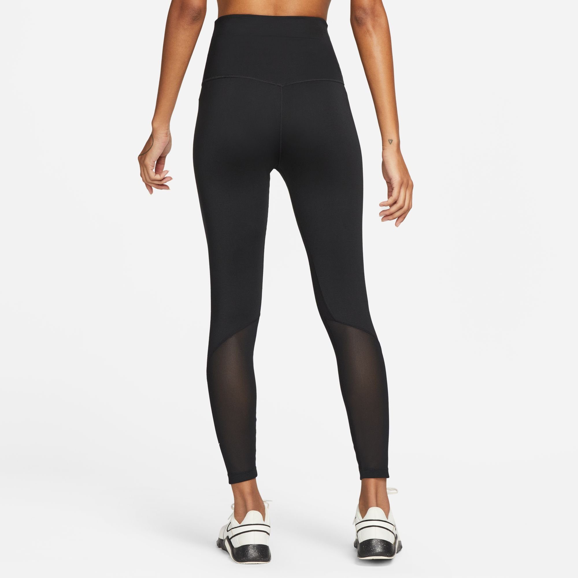 Nike Trainingstights ONE / BLACK/WHITE WOMEN'S LEGGINGS HIGH-WAISTED