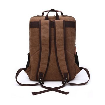 D-IDEAZ Notebook-Rucksack Luxuriöser Canvas Rucksack für unterwegs oder im Büro, Canvas