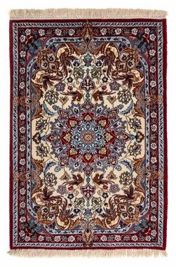 Orientteppich Perser - Isfahan - Premium - 100 x 73 cm - dunkelrot, morgenland, rechteckig, Höhe: 6 mm, Wohnzimmer, Handgeknüpft, Einzelstück mit Zertifikat