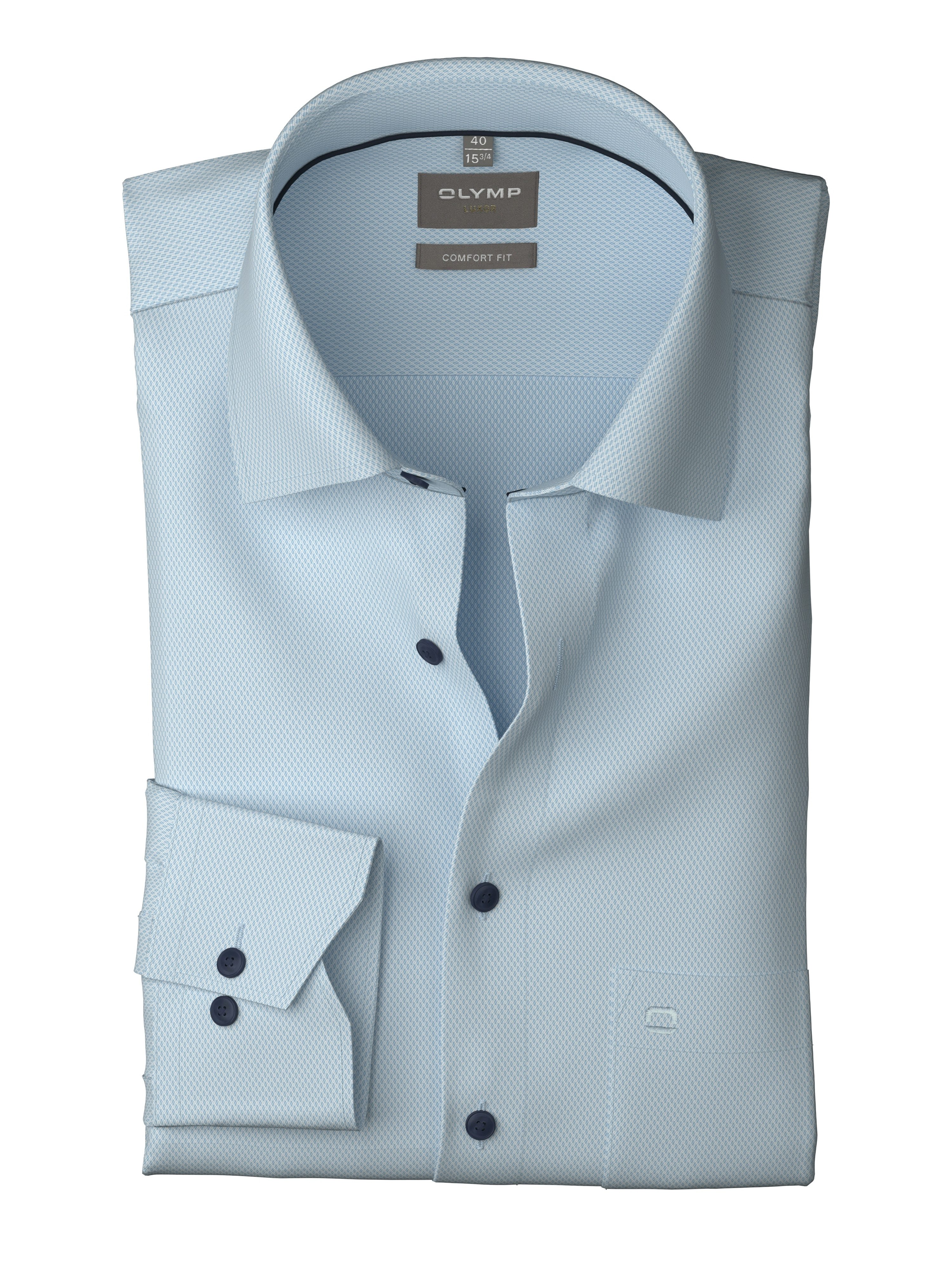 OLYMP Langarmhemd Luxor Businesshemd, comfort fit, Minimalprint, New-Kentkr günstig online kaufen