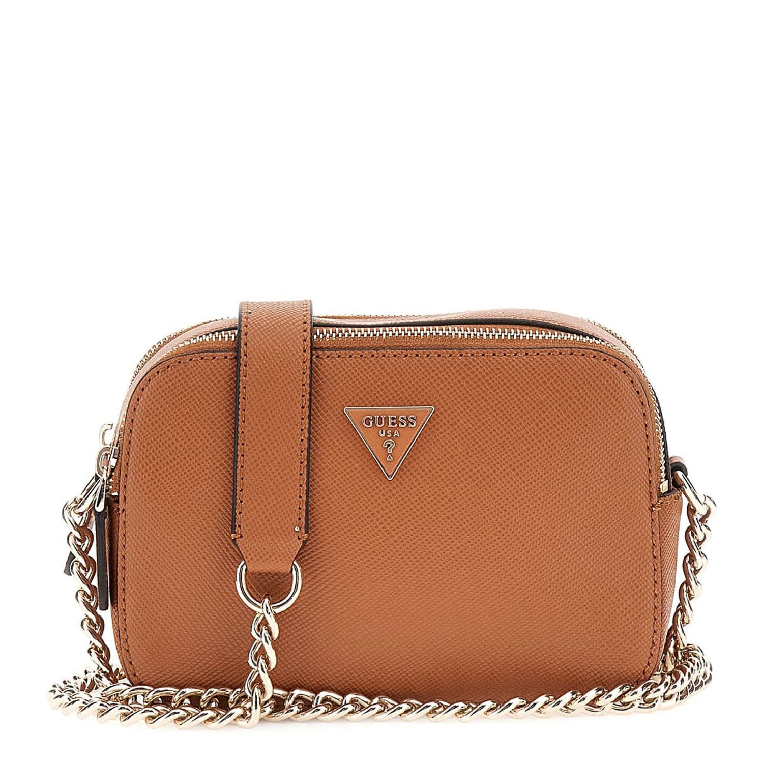 Umhängetasche GUESS Schultertasche Noelle II Light Cognac