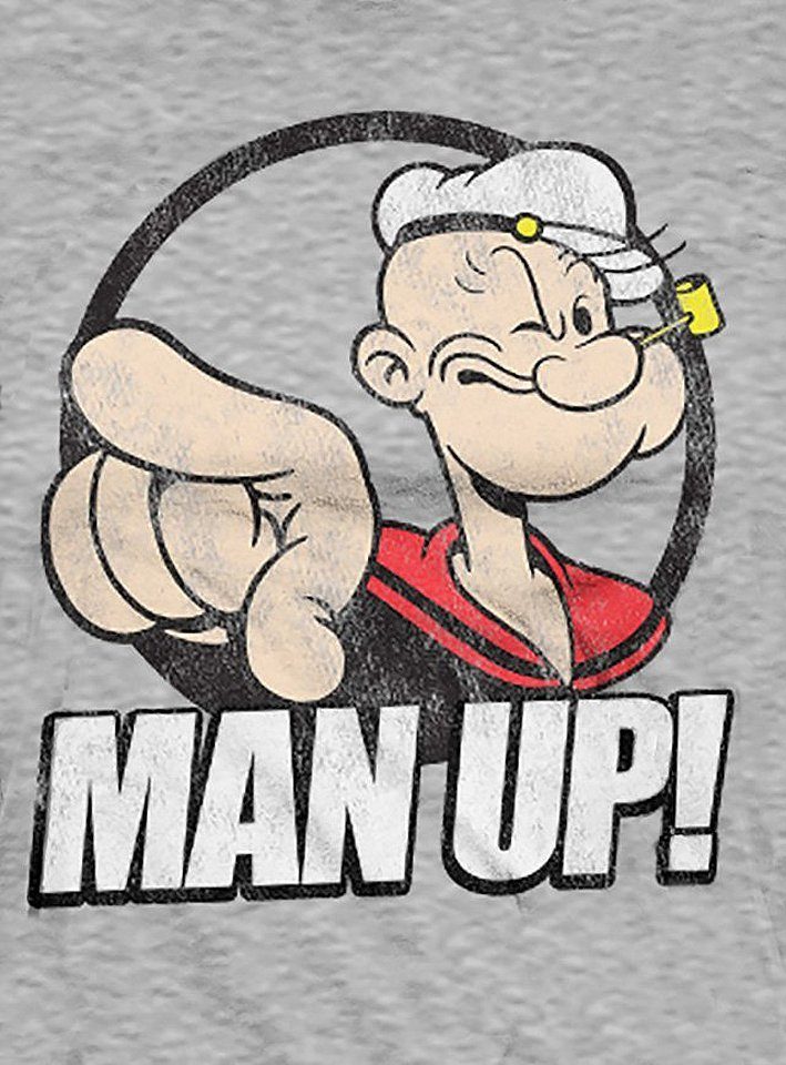Metamorph Kostüm Popeye Man Up!, Popeye Shirt für weibliche Fans des schlagkräftigen Seemanns