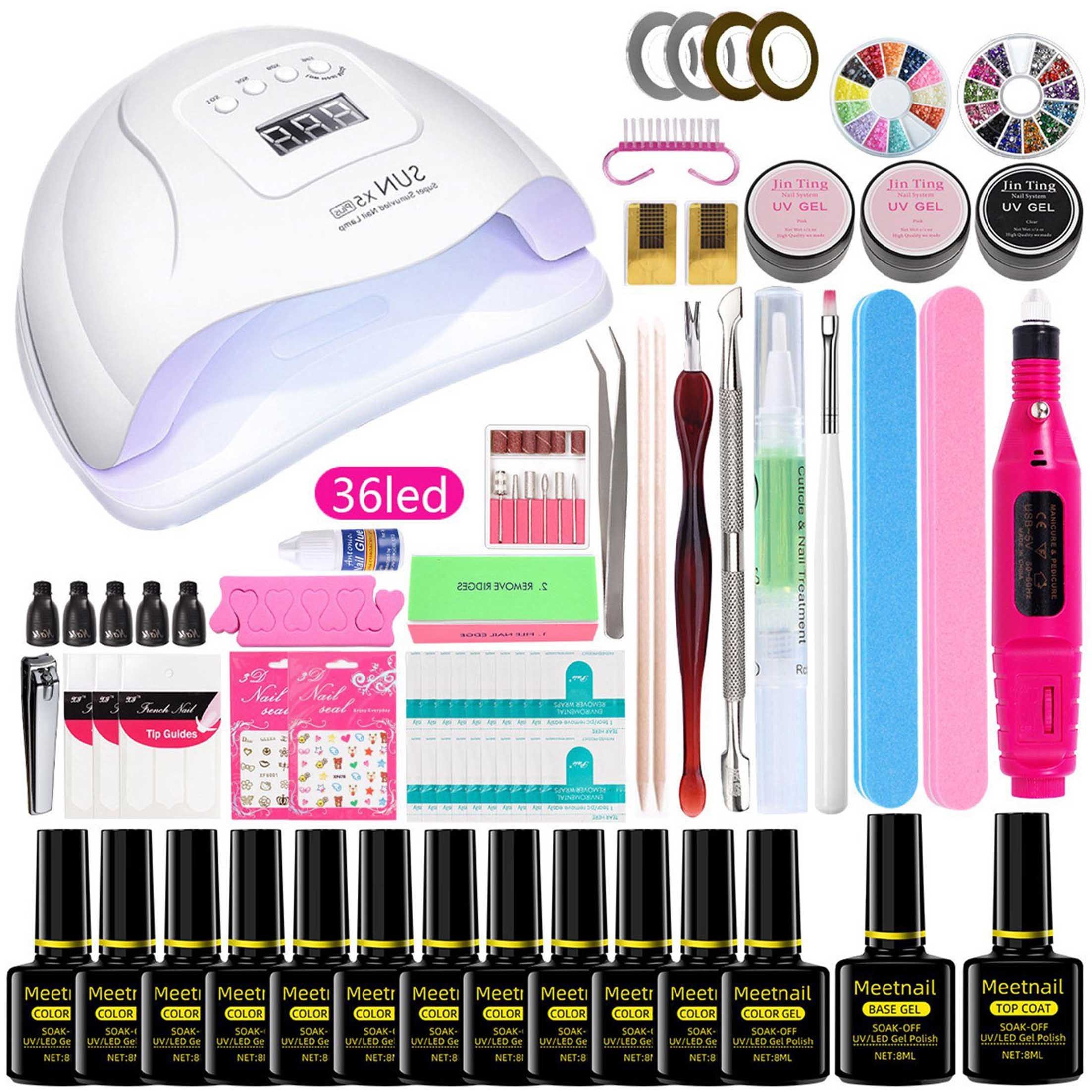 KINSI Lichthärtungsgerät Nagellack Set, 8ml, DIY Nagelkunst, Nagelkunst set,Mit Maniküre-Licht, Komplettes Maniküreset für Anfänger/professionelle Nagelkünstler