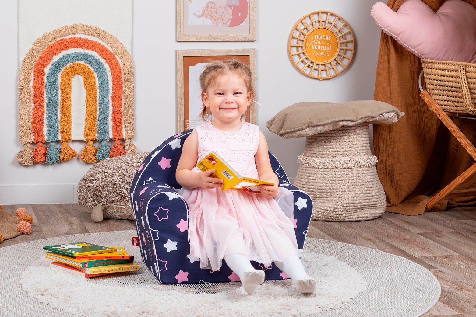 Knorrtoys® Sessel Star blue pink, für Kinder; Made in Europe