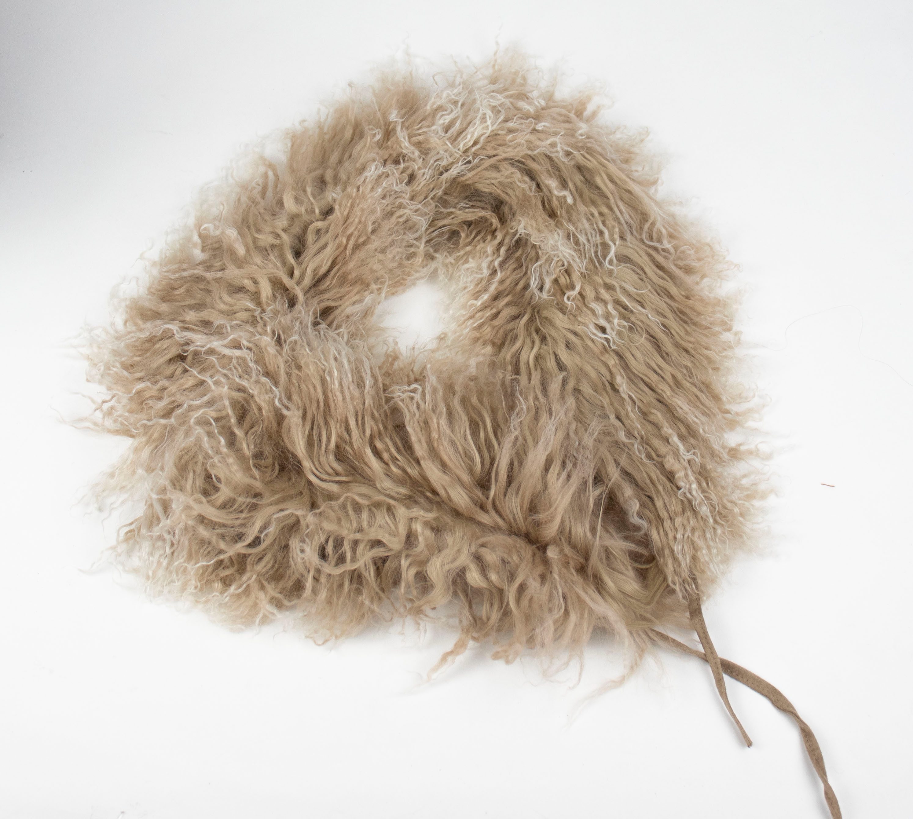 Reissner Lammfelle Schal Tibet Lammfell Kurz Schal BOA Kragen 75cm