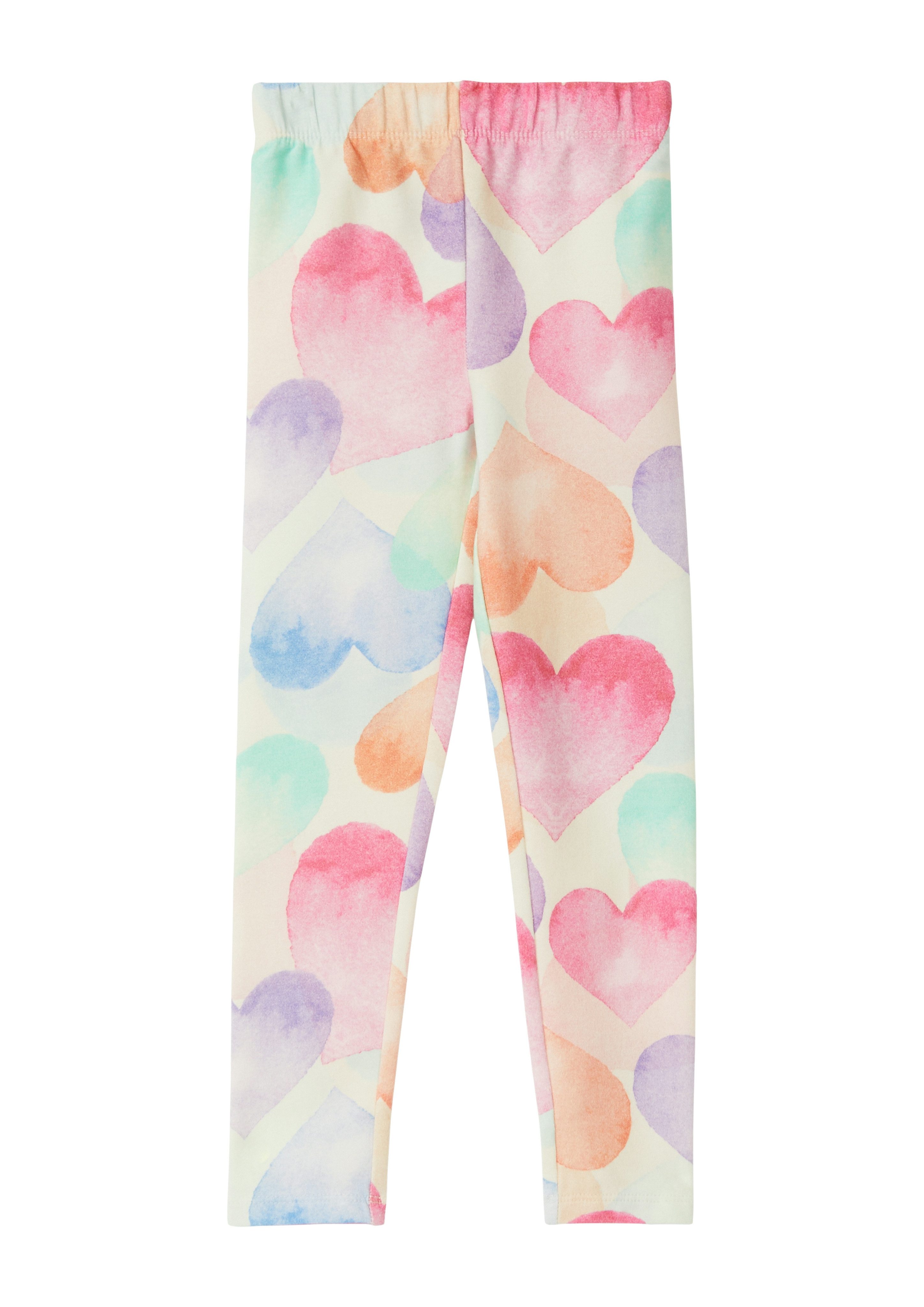 s.Oliver Junior Leggings mit Herz-Allover-Druck