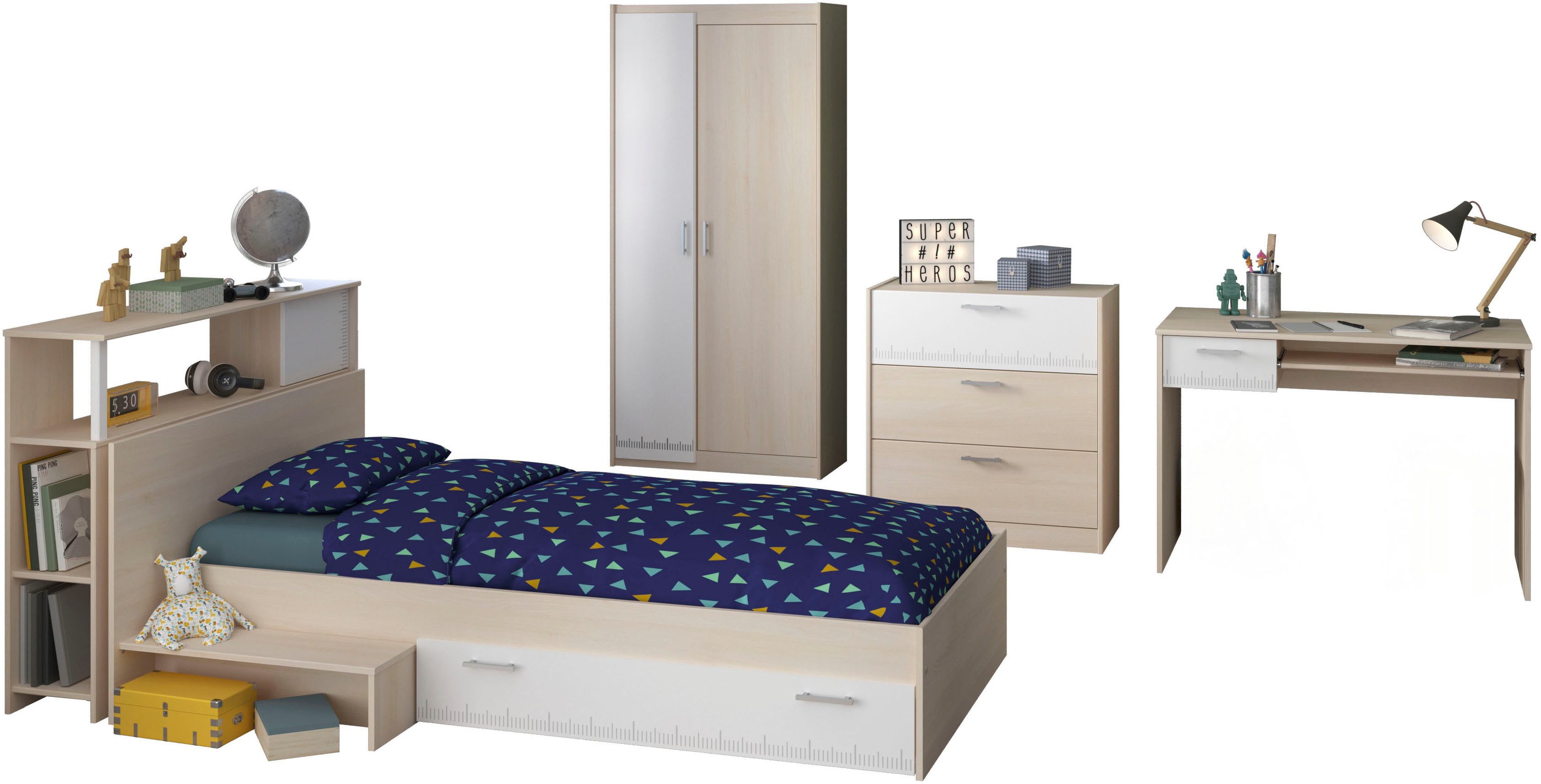 Parisot Jugendzimmer-Set Charly 8, (Set, 5-tlg., 5-tlg)
