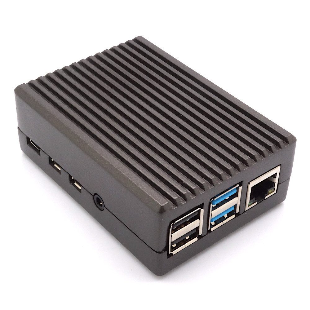 PC-Gehäuse BerryBase Full Armor Gehäuse für Raspberry Pi 4, Aluminium, titanium