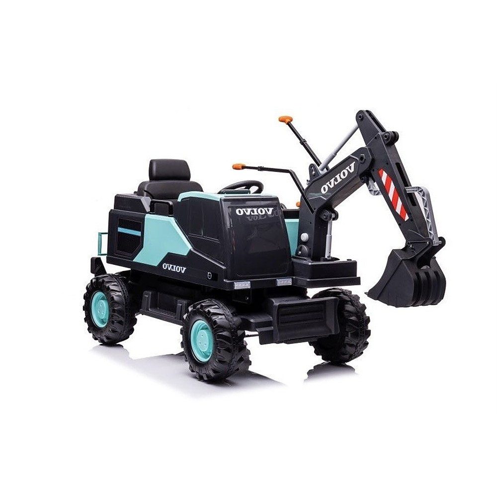 LEAN TOYS Elektro-Kinderbagger Sitzbagger Schaufelbagger Kinderfahrzeug, Belastbarkeit 100.0 kg, (1-tlg), Baggerarm manuell bedienbar, Akkuantrieb, Sitzbagger