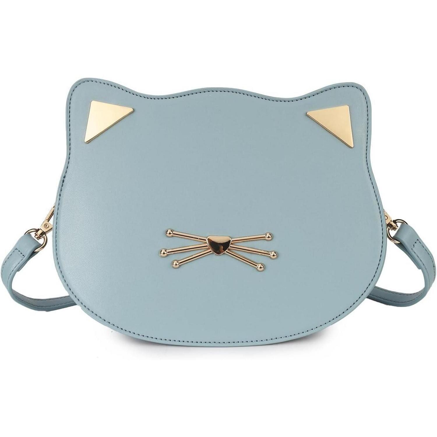 LuxusKollektion Umhängetasche Süße Katze Umhängetasche Mädchen Geschenk Blau Teenager